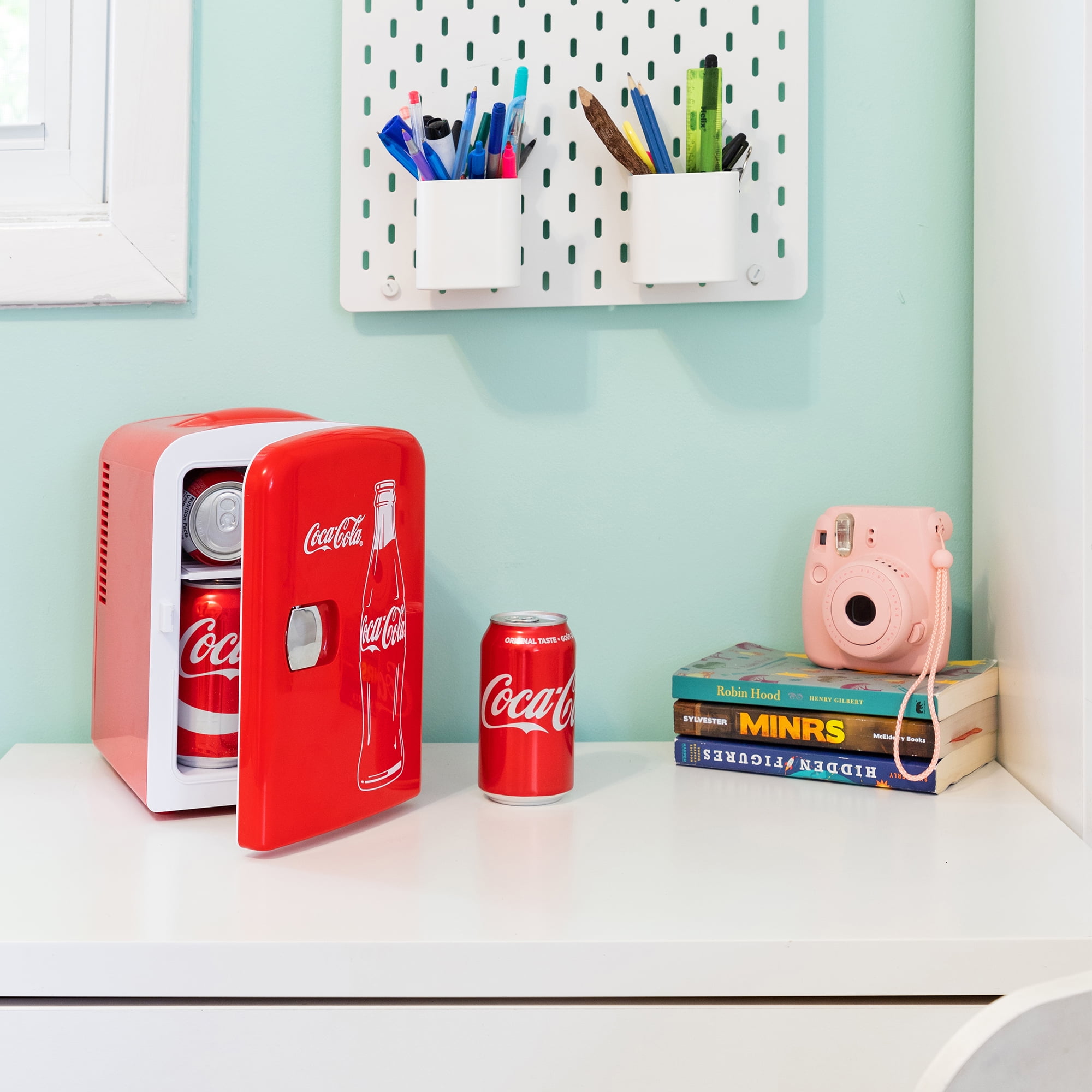 Coca‑Cola Classic Red 4L Mini Fridge Portable Mini Cooler and Refrigerator Perfect Portable Mini Cooler for Bedroom, Car and Office - Image 4