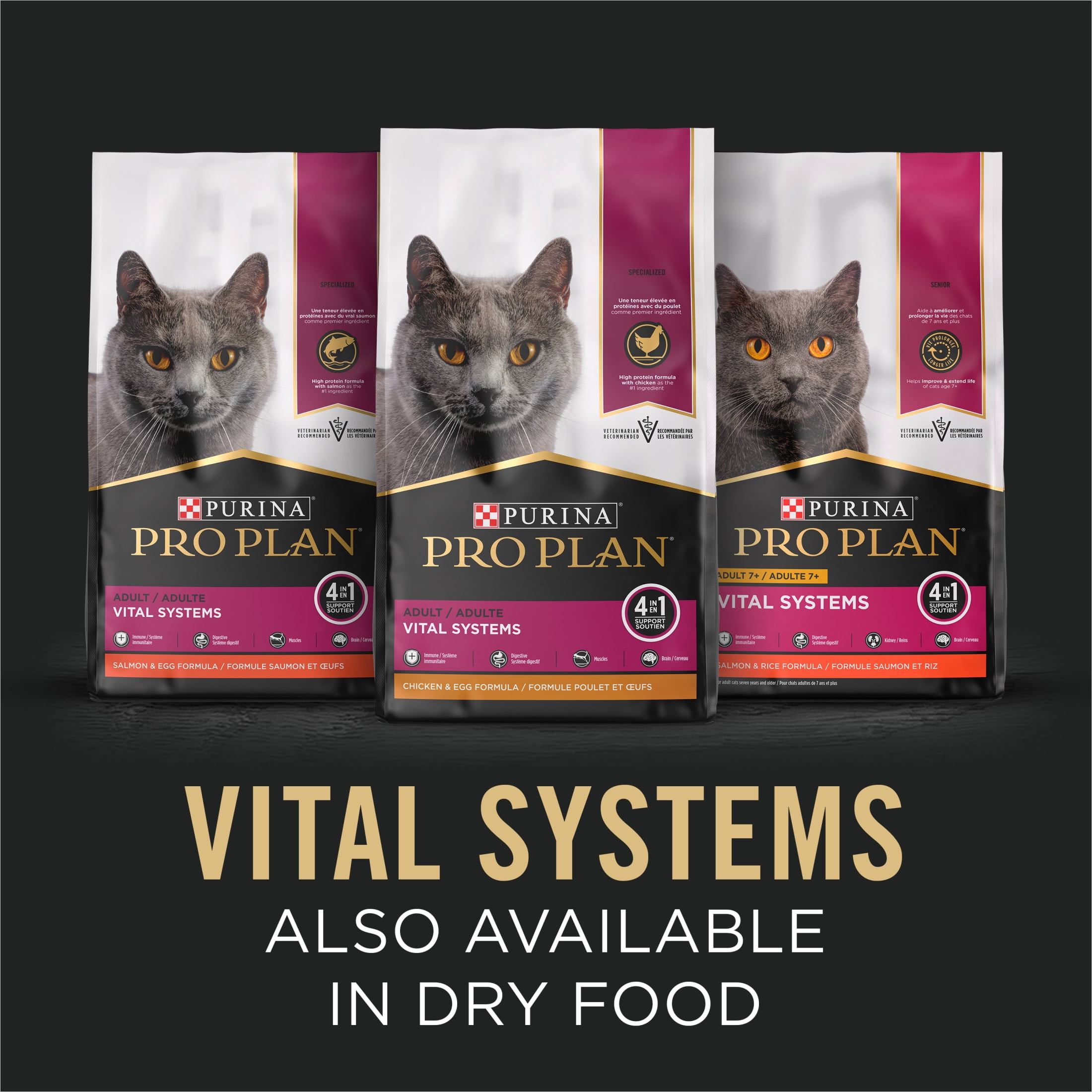 Purina Pro Plan Vital Systems, Beef Entree, Wet Cat Food, 3 oz Cans, 24 Pack - Image 5