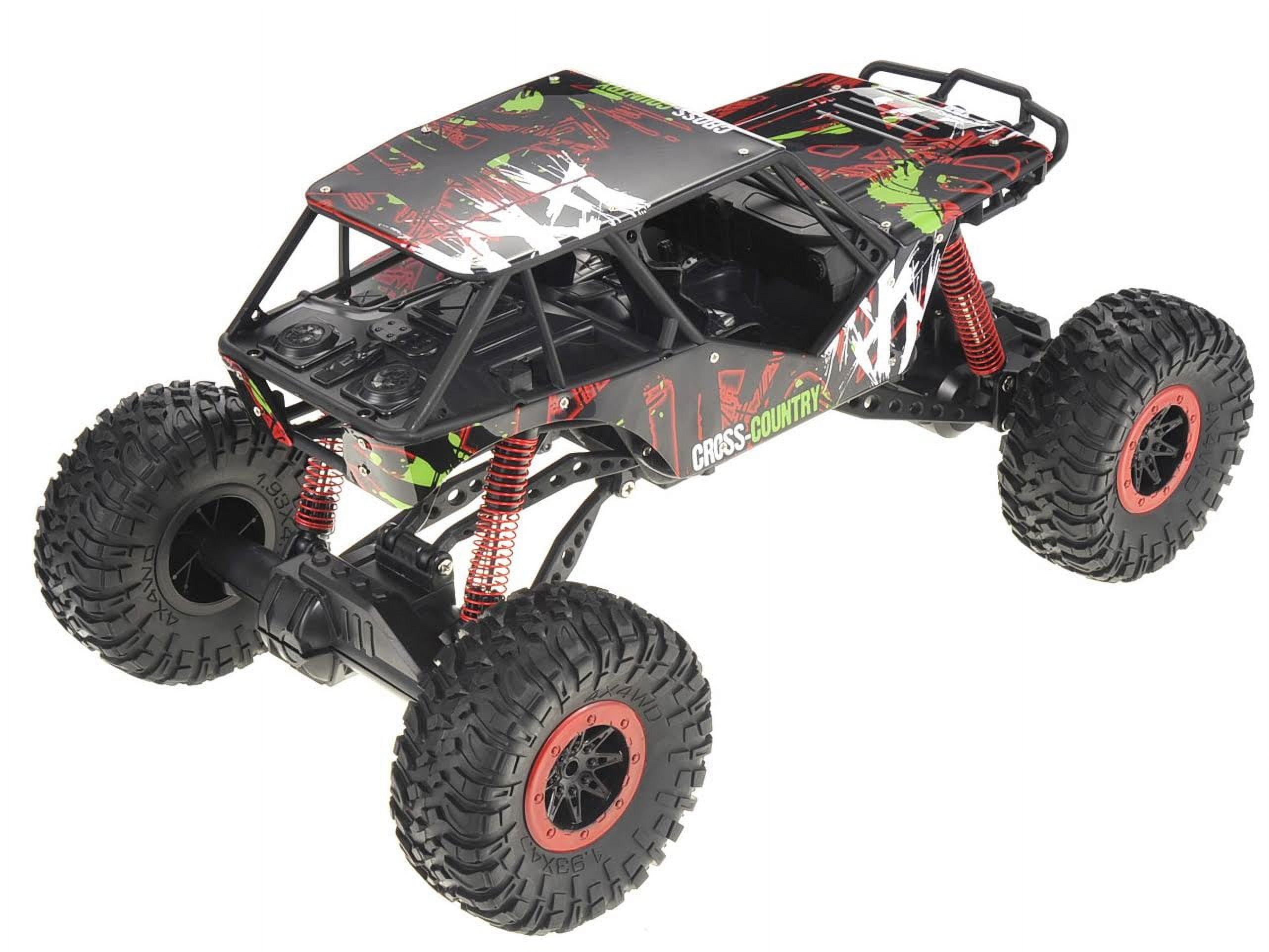 Wonder Wheels 1:10 RC Remote Control 2.4G 4WD Rally Rock Crawler Car - Red - Image 8