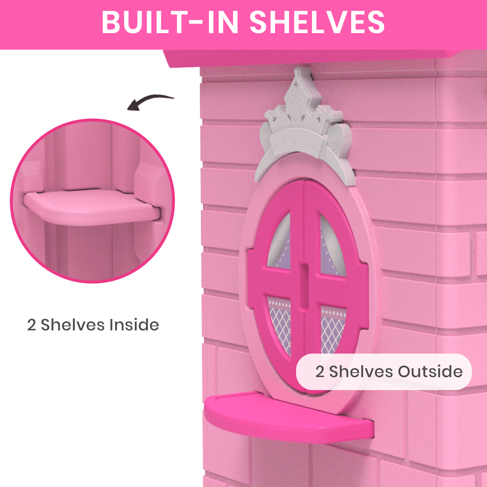 Disney Princess Plastic Indoor,Outdoor Playhouse with Easy Assembly - Image 6