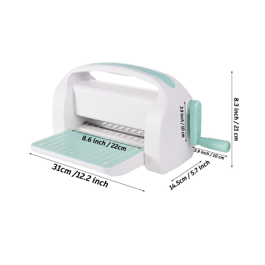 WRVCSS A4 Manual Die Cutting and Embossing Machine ,9inch openning,Perfect for Card Making,White&Teal - Image 2