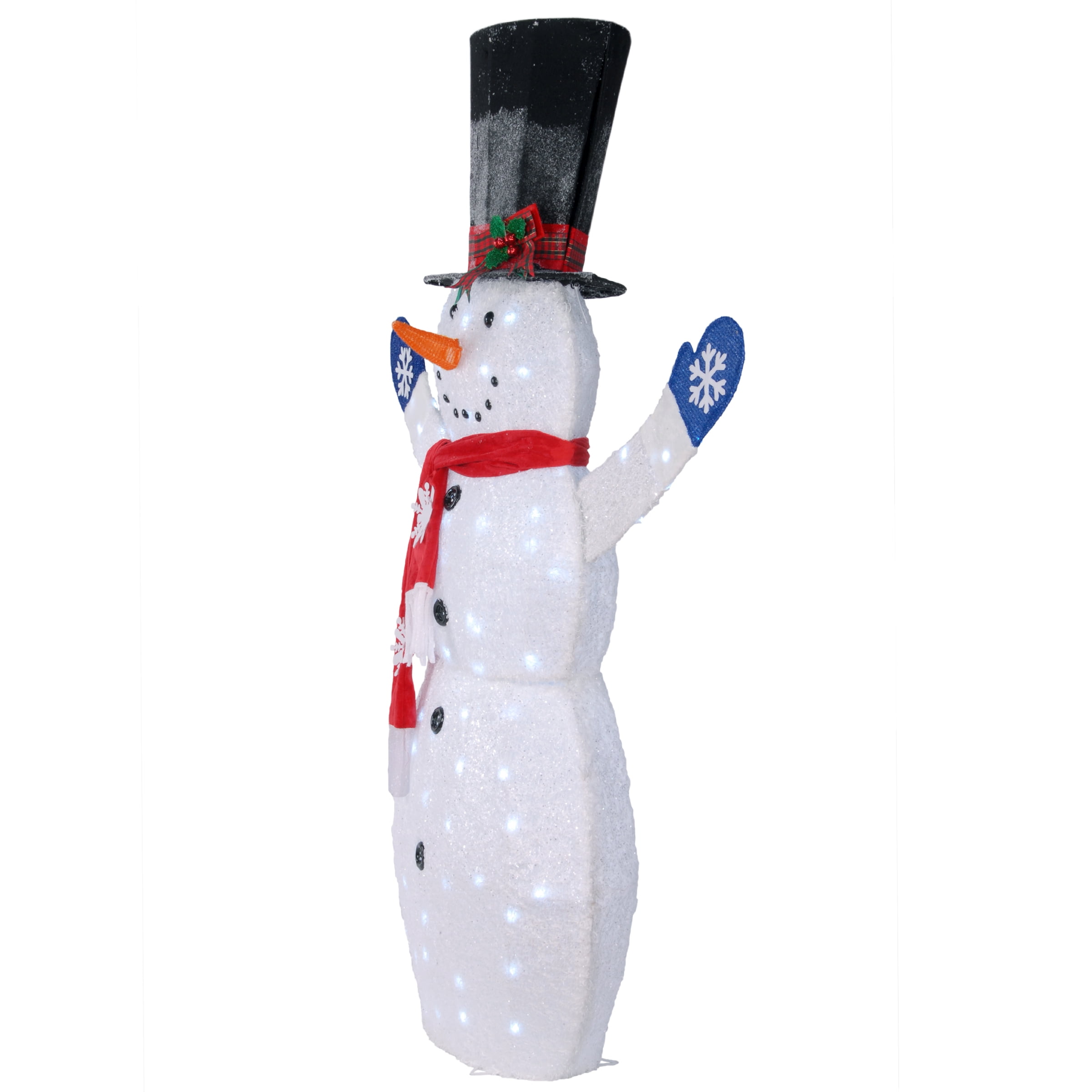 National Tree Company Pre-Lit Snowman, Cool White Lights, LED, Twinkling, 72 Inch, Indoor or Outdoor Use. - Image 4