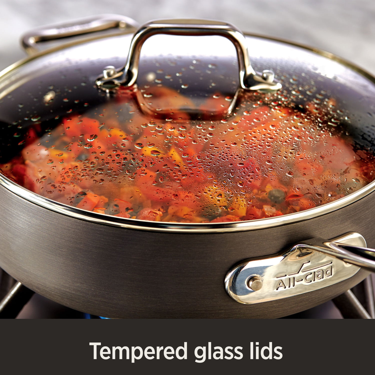 All-Clad HA1 Hard Anodized Nonstick Cookware, Chef's Pan with Lid, 12 inch - Image 4