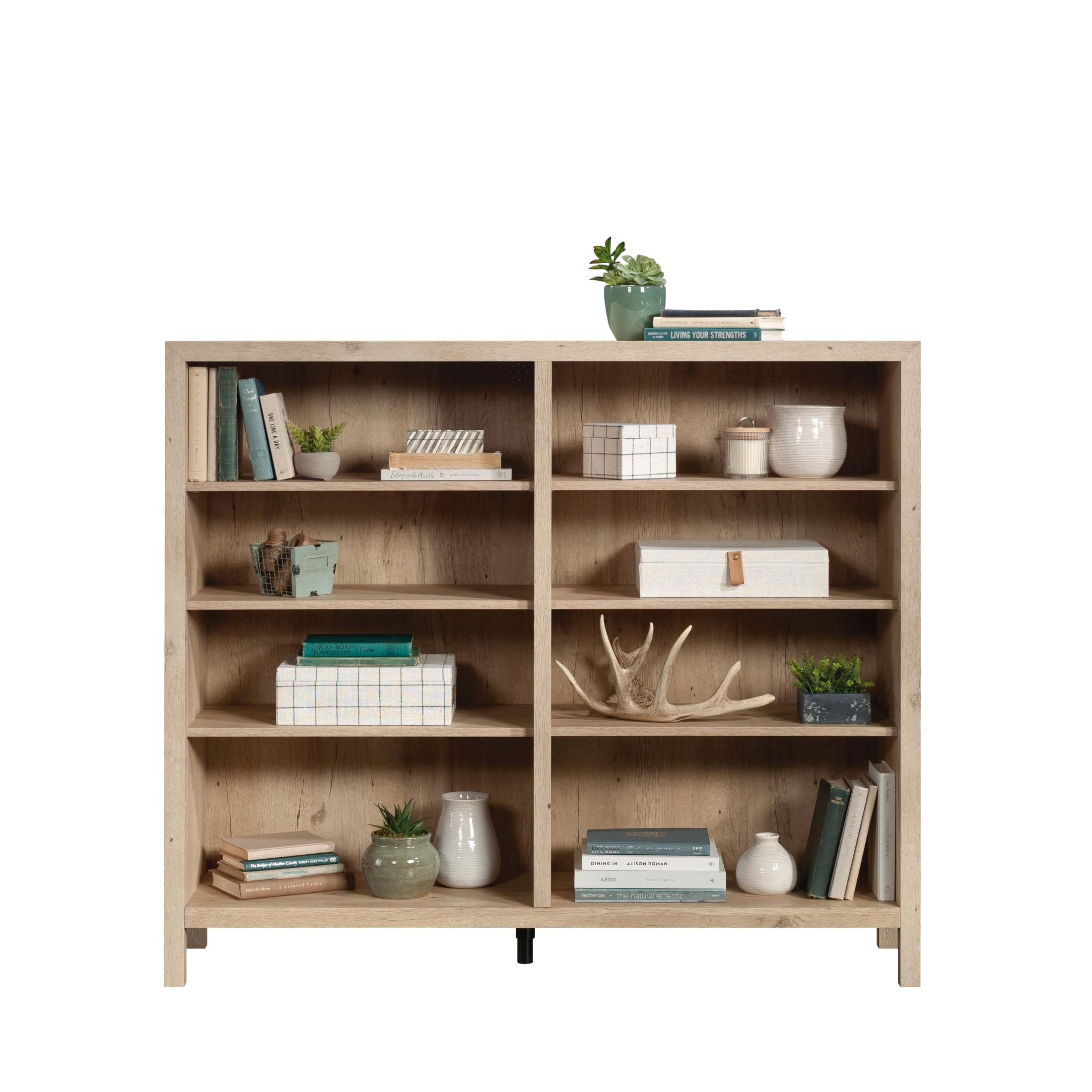 Sauder Pacific View Cubby Storage Bookcase, Prime Oak Finish - Image 11