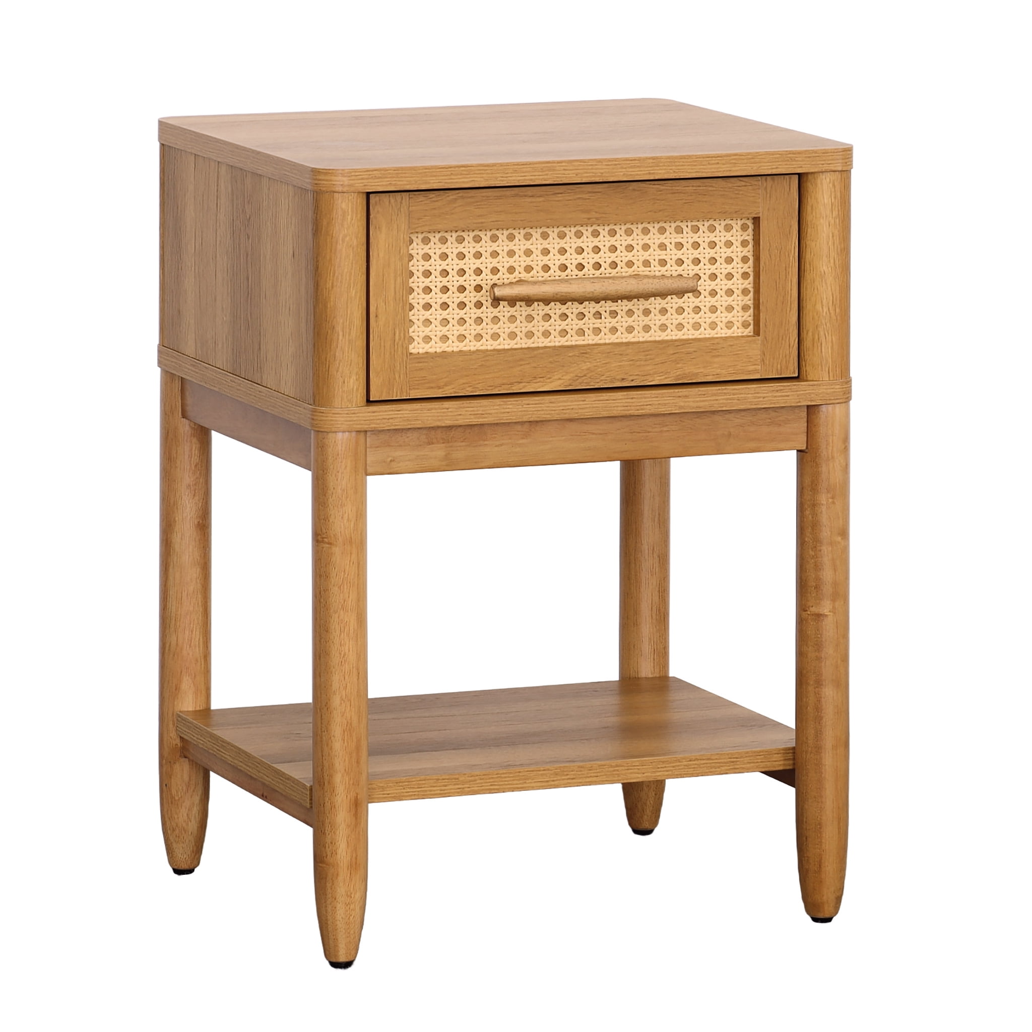 Better Homes & Gardens Springwood Caning Nightstand, Light Honey Finish - Image 14