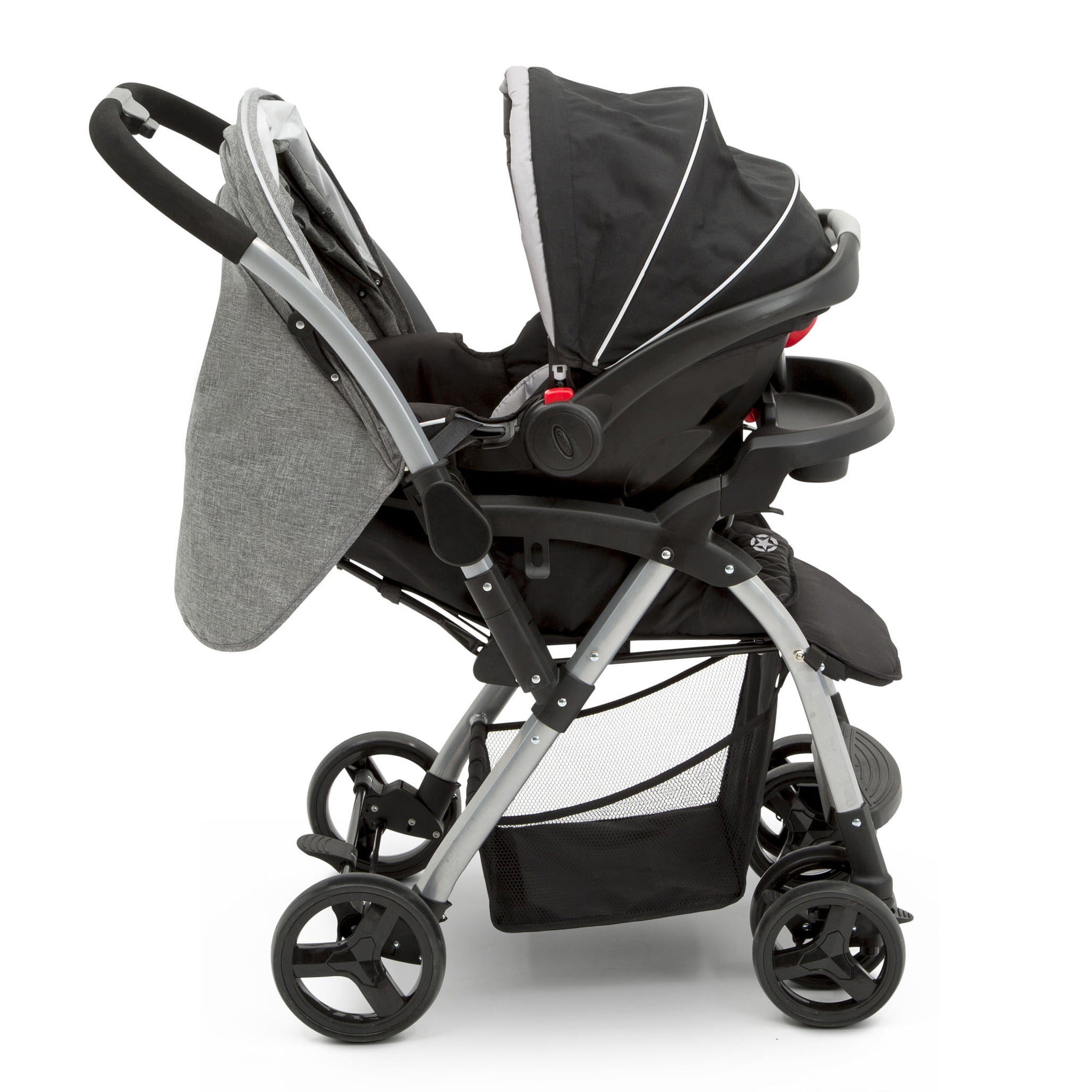 Jeep Unlimited Reversible Handle Stroller, Grey Tweed - Image 10