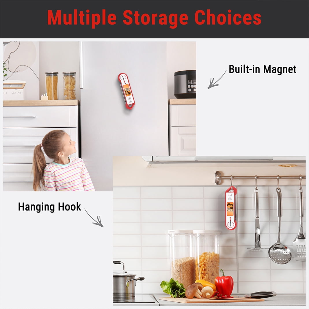 ThermoPro TP19HW Waterproof Meat Thermometer with Rotating Display, Stainless Steel Probe and Magnetic Back for Grilling, Cooking - Image 13