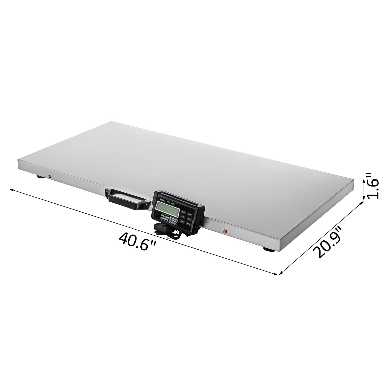 KFFKFF Industrial Floor Scale, 880Lbs x 0.2Lbs, Large Stainless Steel Platform Measuring 40.6x20.9Inch, Suitable for Large Animal Weighing Like Dogs, Pigs, Goats, Ideal for Livestock - Image 5