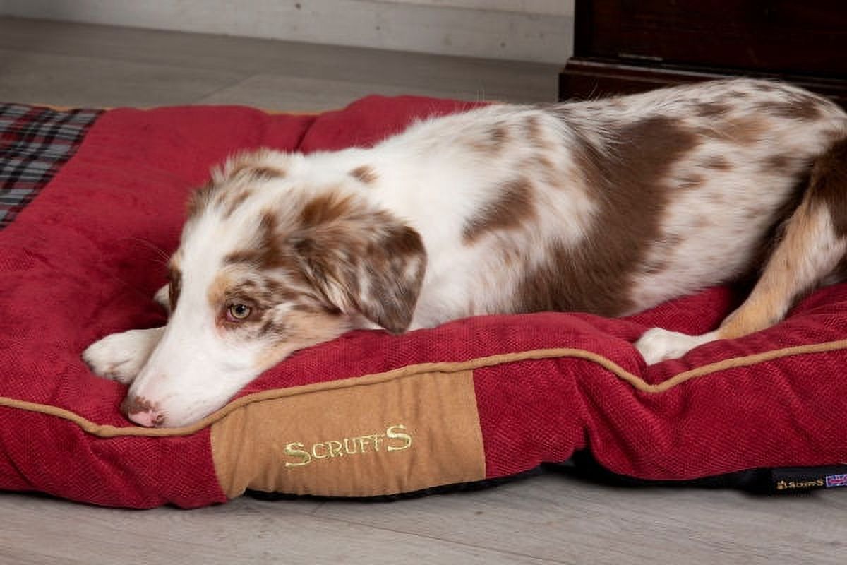 Scruffs® Highland Mattress Pet Bed, Machine Washable, Non-Slip Base, 100% Recycled Filling, Enhanced Cushioning for Your Dog (Large) - Red - Image 11