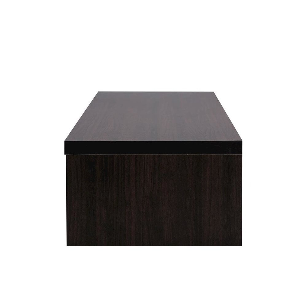 Baxton Studio Beasley 70 - Inch Dark Brown TV Cabinet with 2 Sliding Doors and Drawer - Image 2