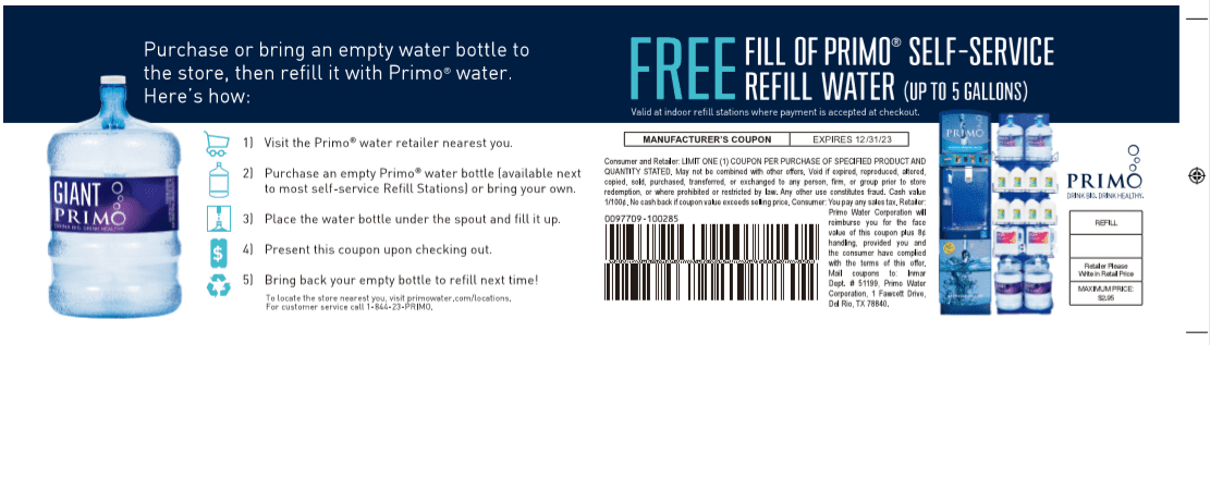 Primo® Water Dispenser Top Loading, Hot/Cold Temperature, White - Image 8