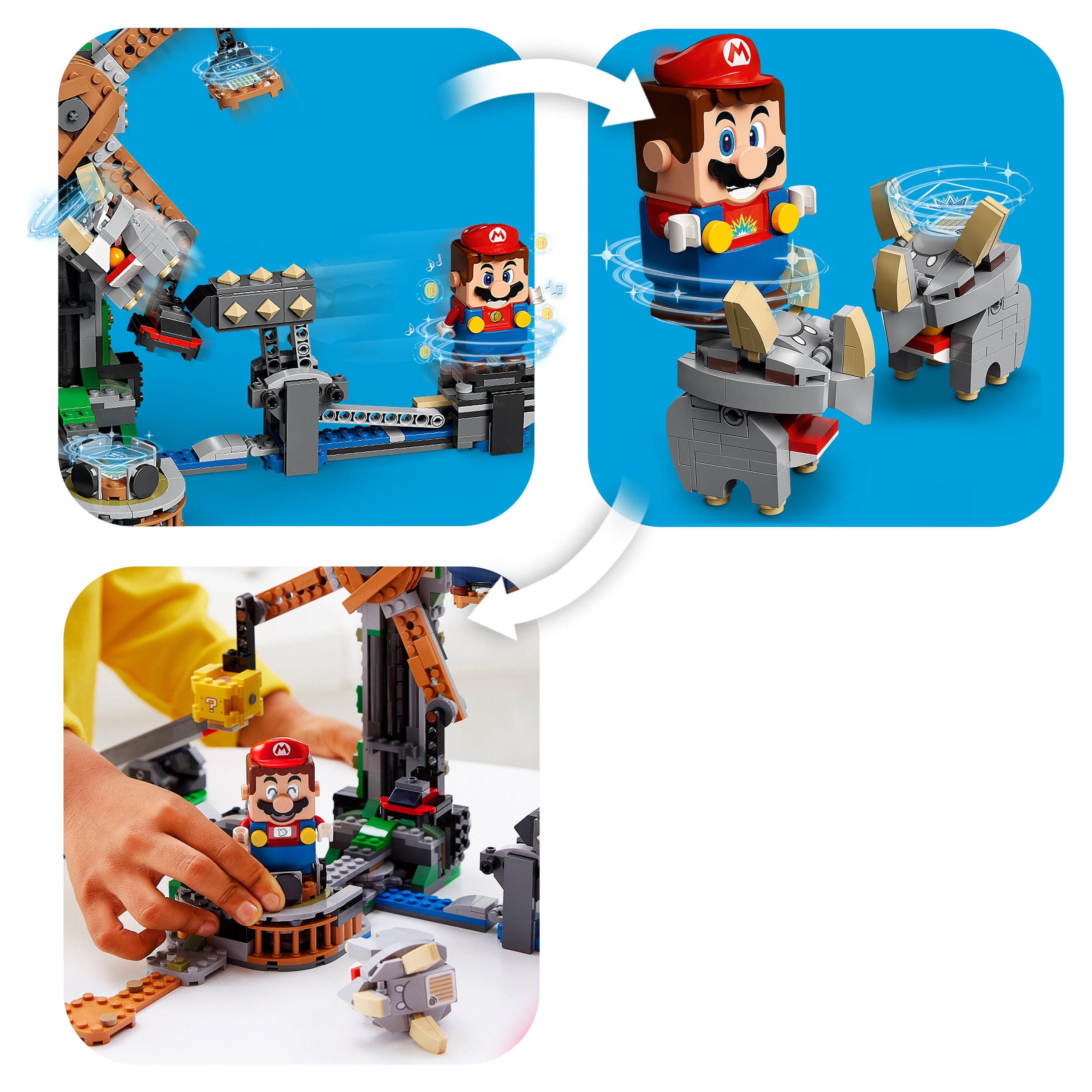 LEGO Super Mario Reznor Knockdown Expansion Set 71390 Building Toy Playset for Kids (862 Pieces) - Image 4