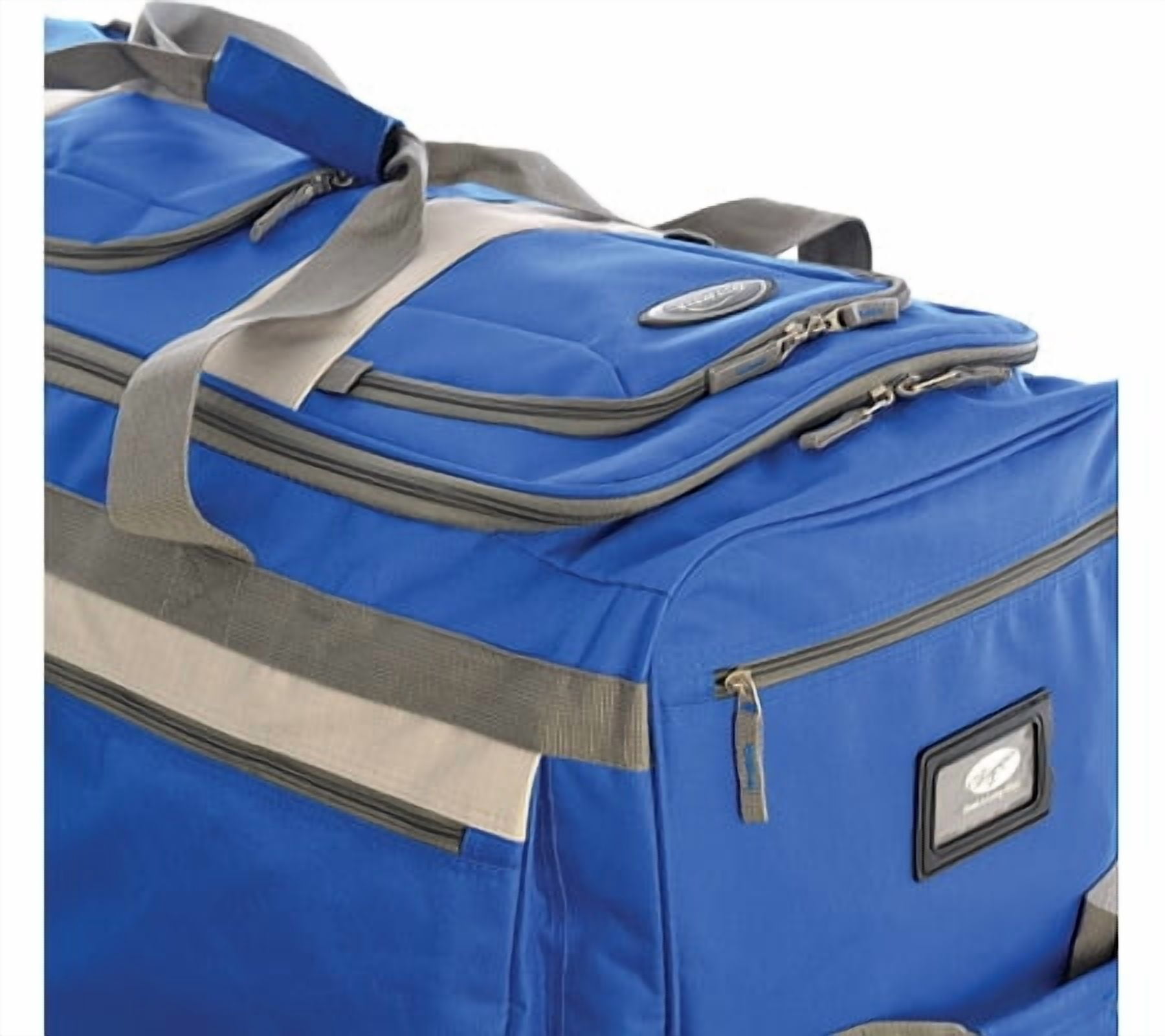Olympia U.S.A. 33" 8-Pocket Wheeled Rolling Duffel Bag Water Resistant Luggage Lightweight for Travel, Royal Blue - Image 6
