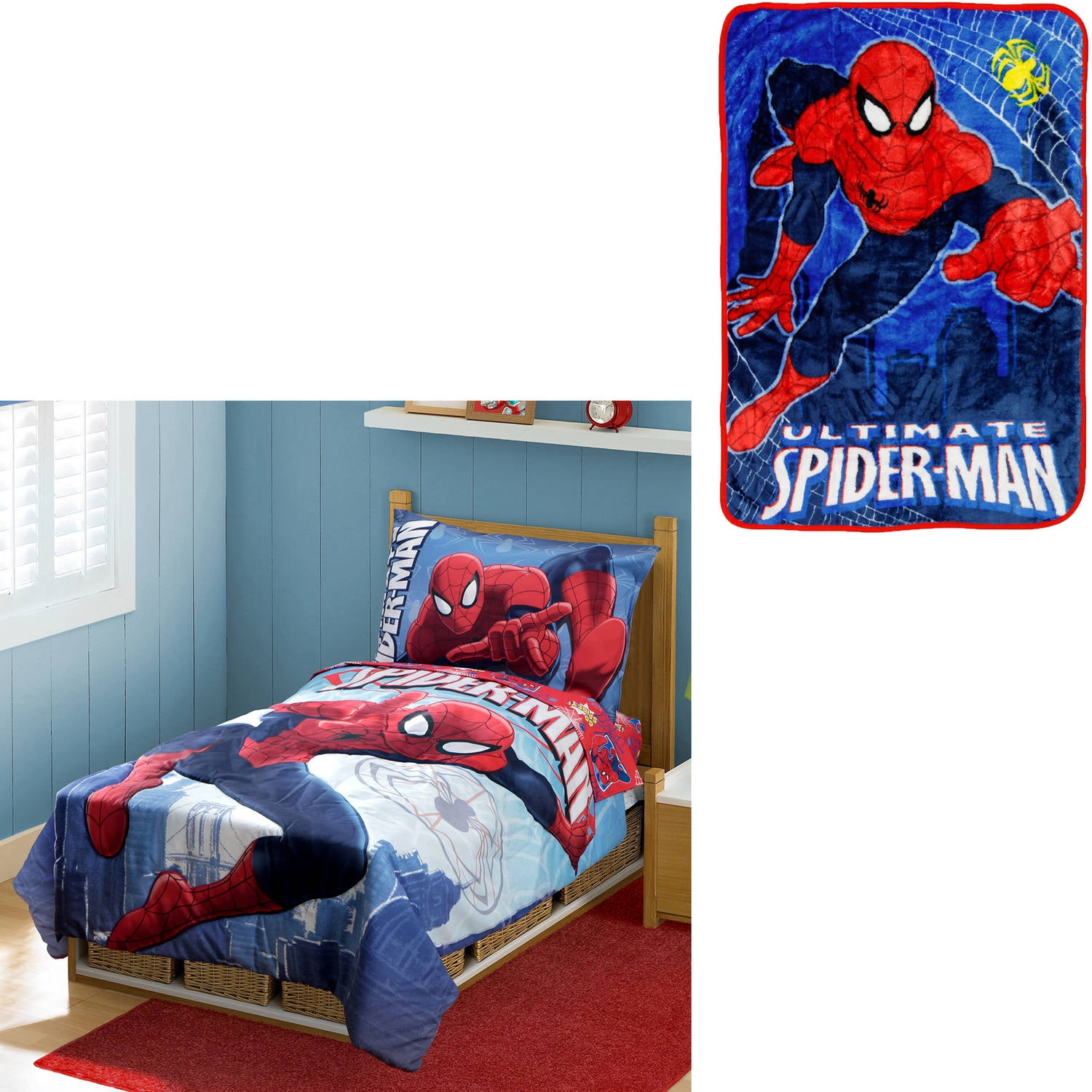Spider-Man Toddler Bed with matching Toddler Bedding Value Bundle - Image 2