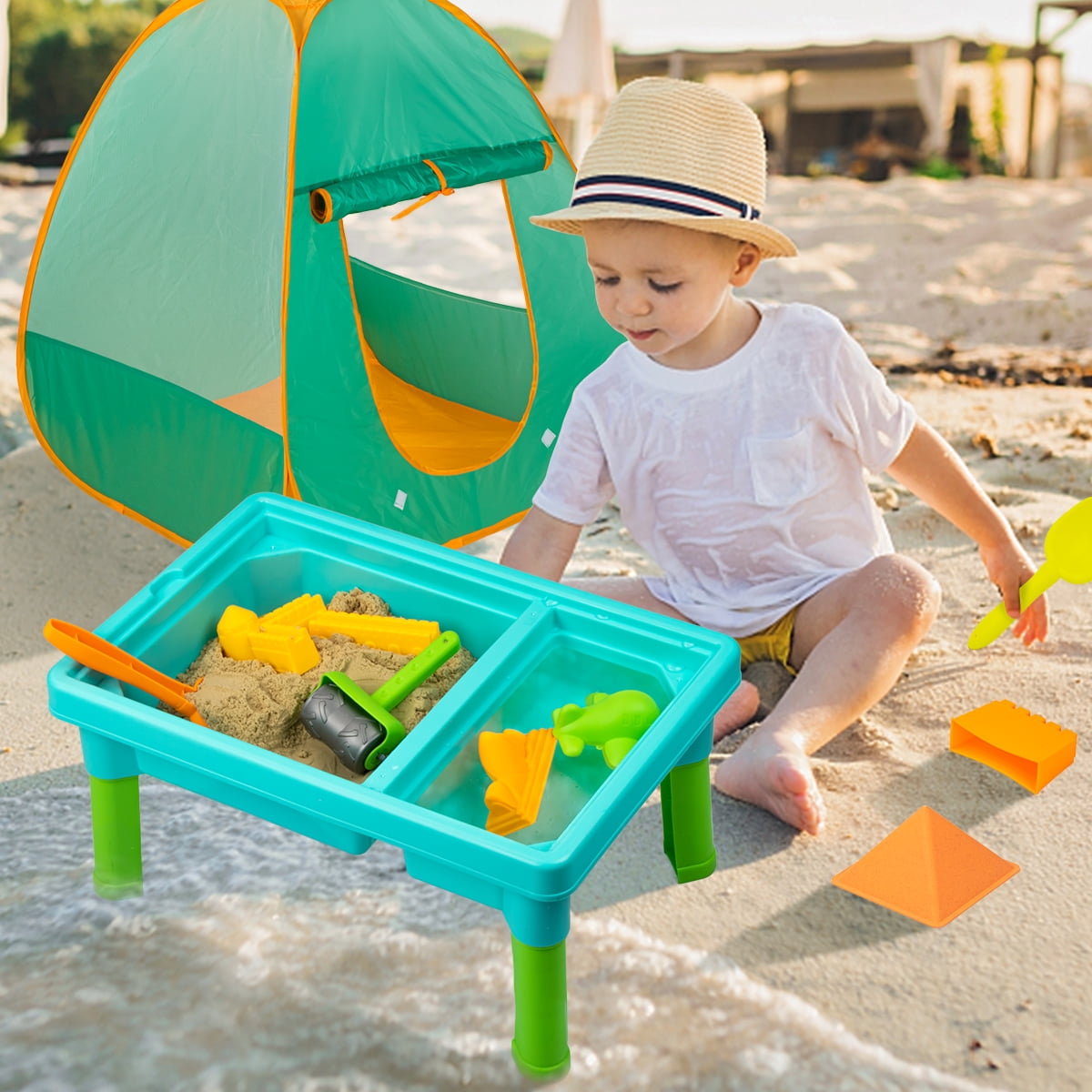 UNIH Sand and Water Table with Play Tents for Boys Girls Ages 2 3 4 5 - Image 4