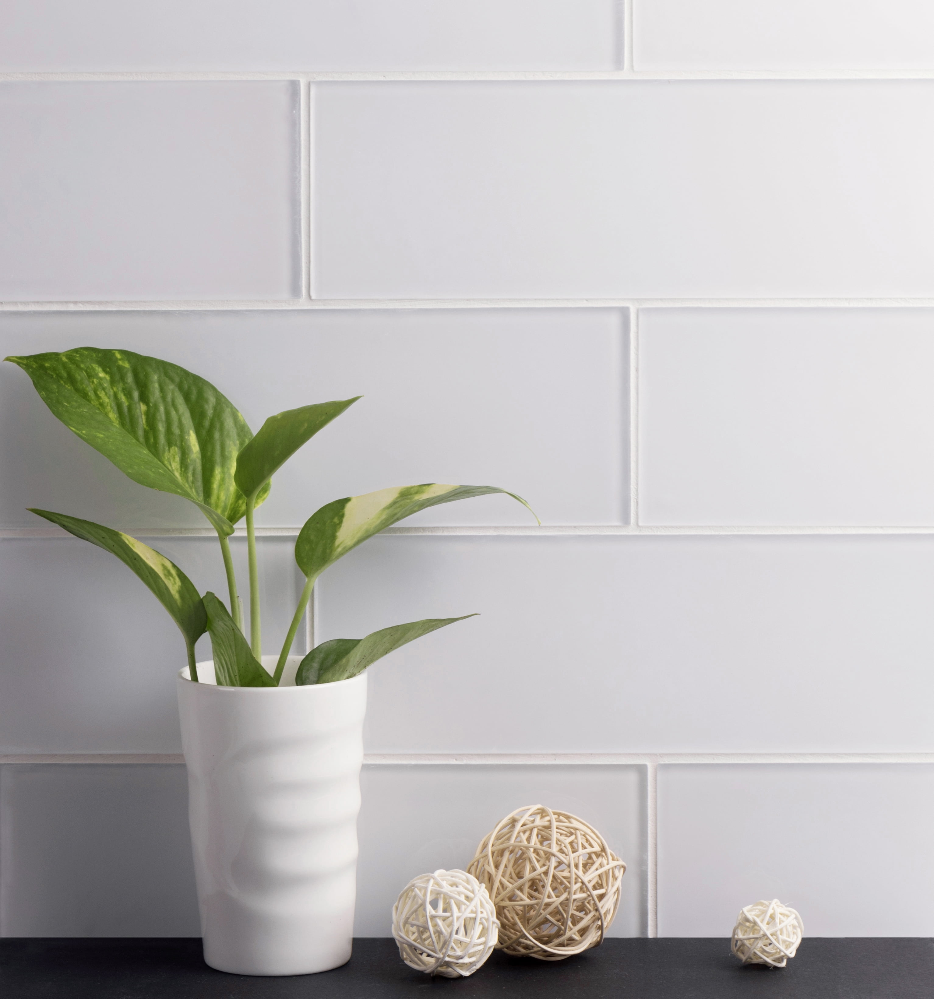 WS Tiles - Premium White 4 in. x 12 in. Individual Glass Subway Wall Tile (5 sq. ft / Case) - Image 2