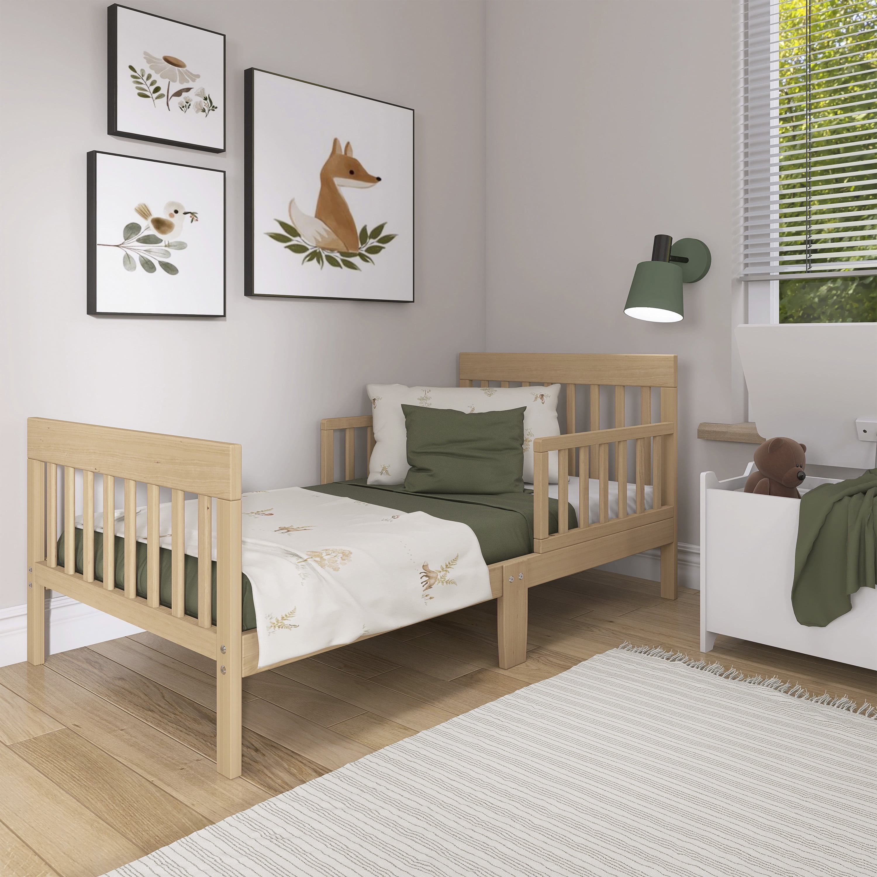 Dream on Me Finn Toddler Bed, Vintage White Oak, Greenguard Gold Certified - Image 2