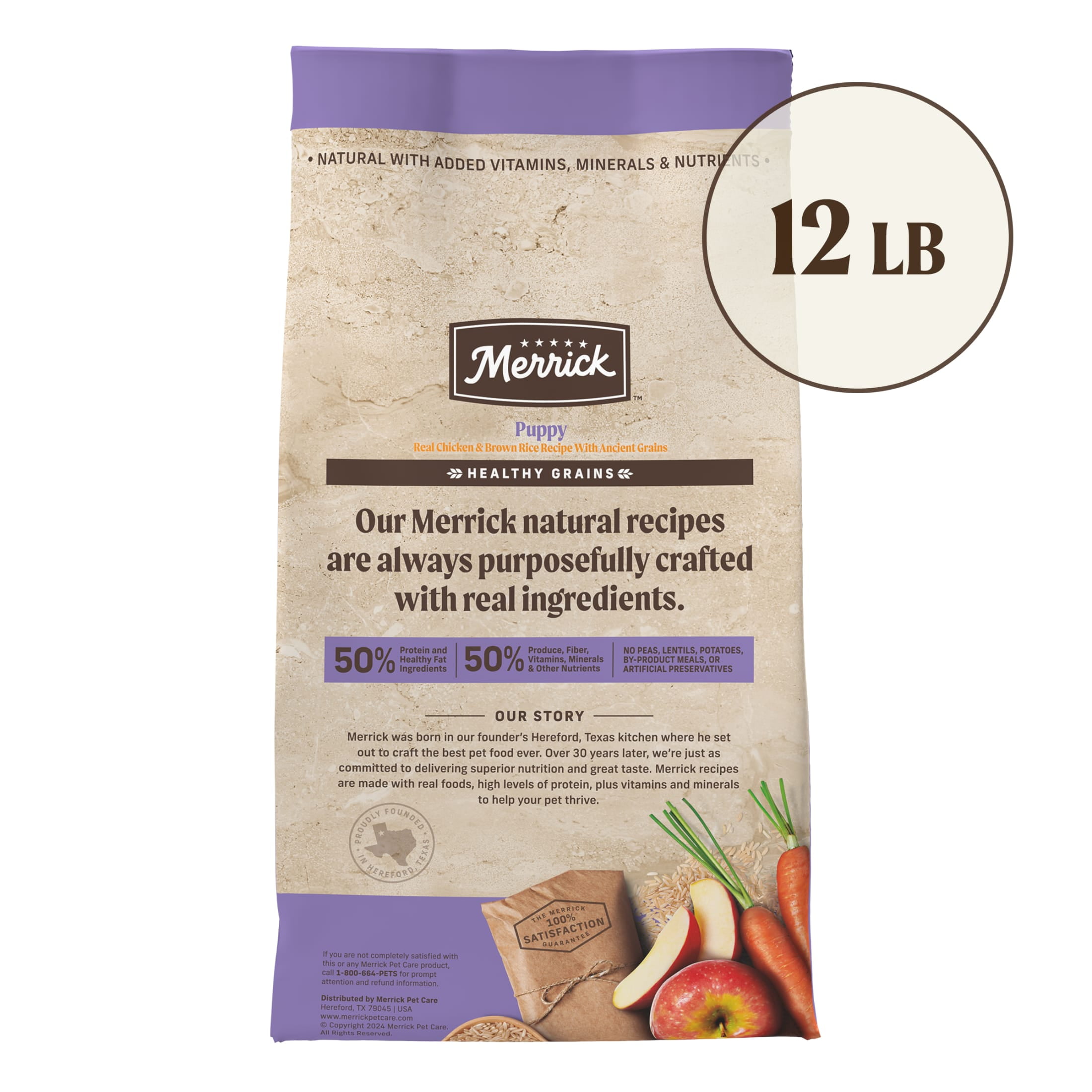 Merrick Chicken Dry Dog Food For Puppies, Whole Grain,12 lb Bag - Image 12
