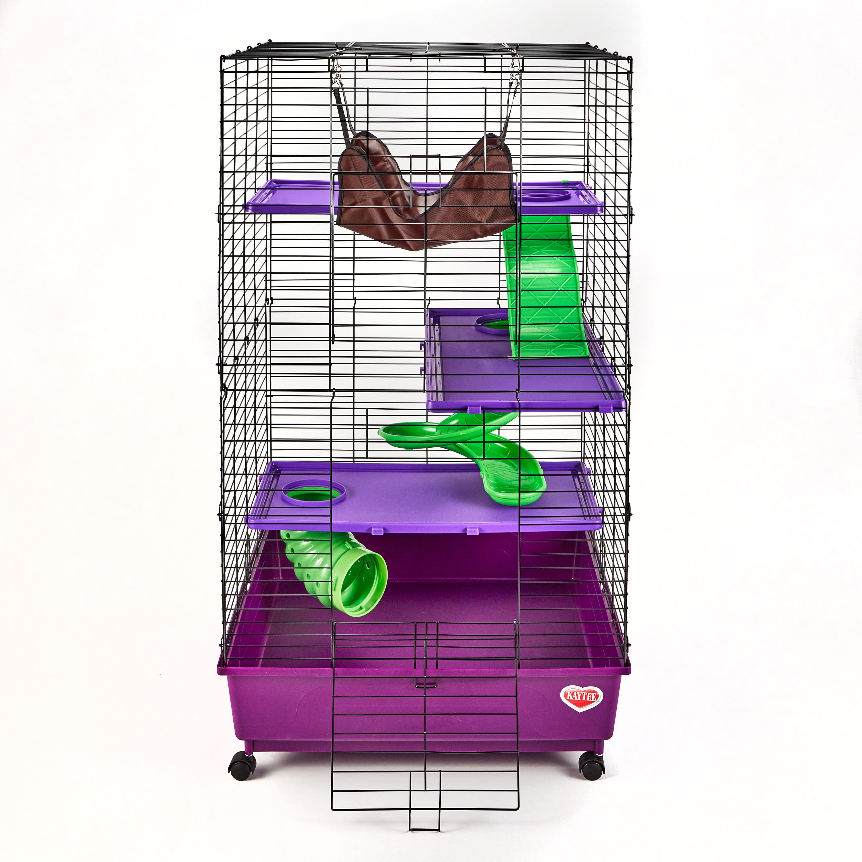 Kaytee My First Home Deluxe Multi-Level Habitat with Casters for Pet Ferrets - Image 4