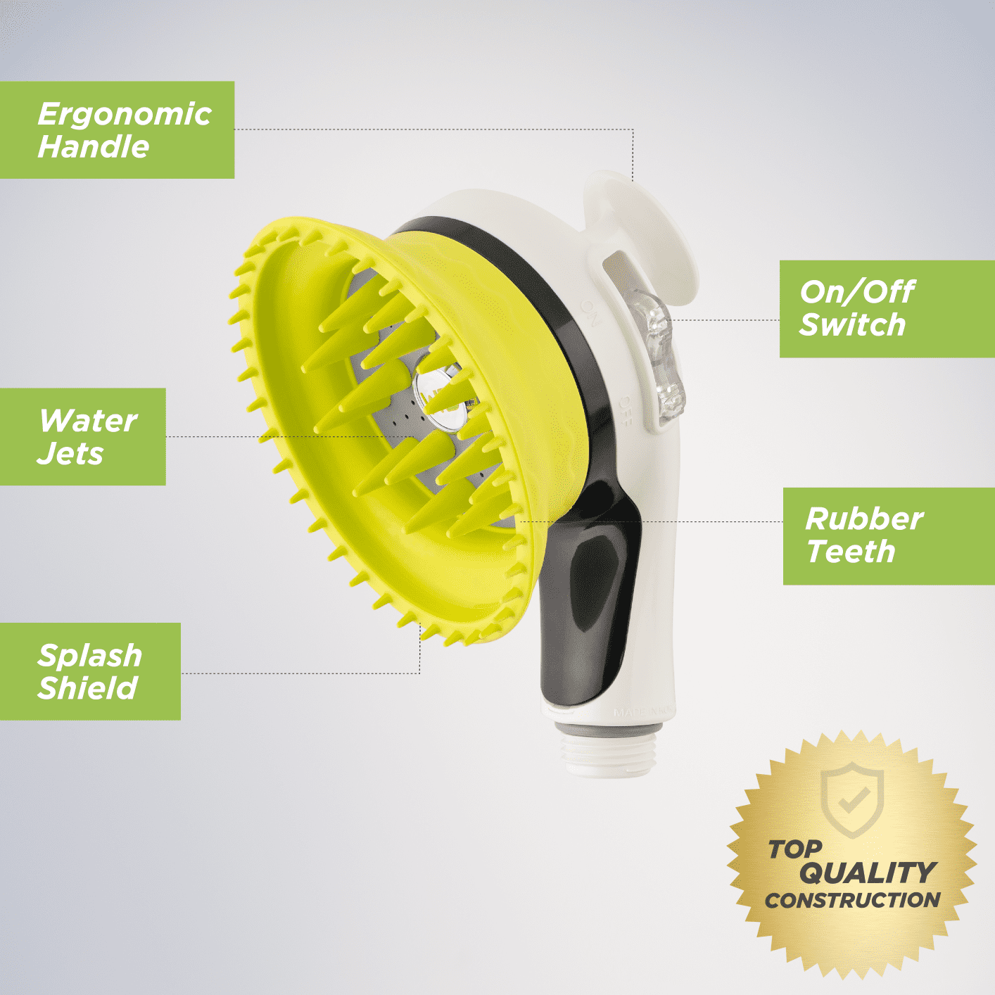 Wondurdog Indoor / Outdoor Dog Wash Kit for Sink Faucets and Garden Hose - Image 6