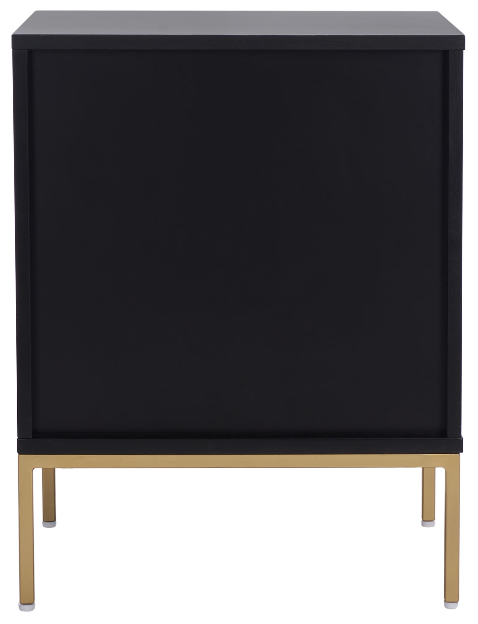 SAFAVIEH Zadie 2 Drawer Rattan Nightstand, Black w/ Natural Rattan/Gold Legs - Image 15