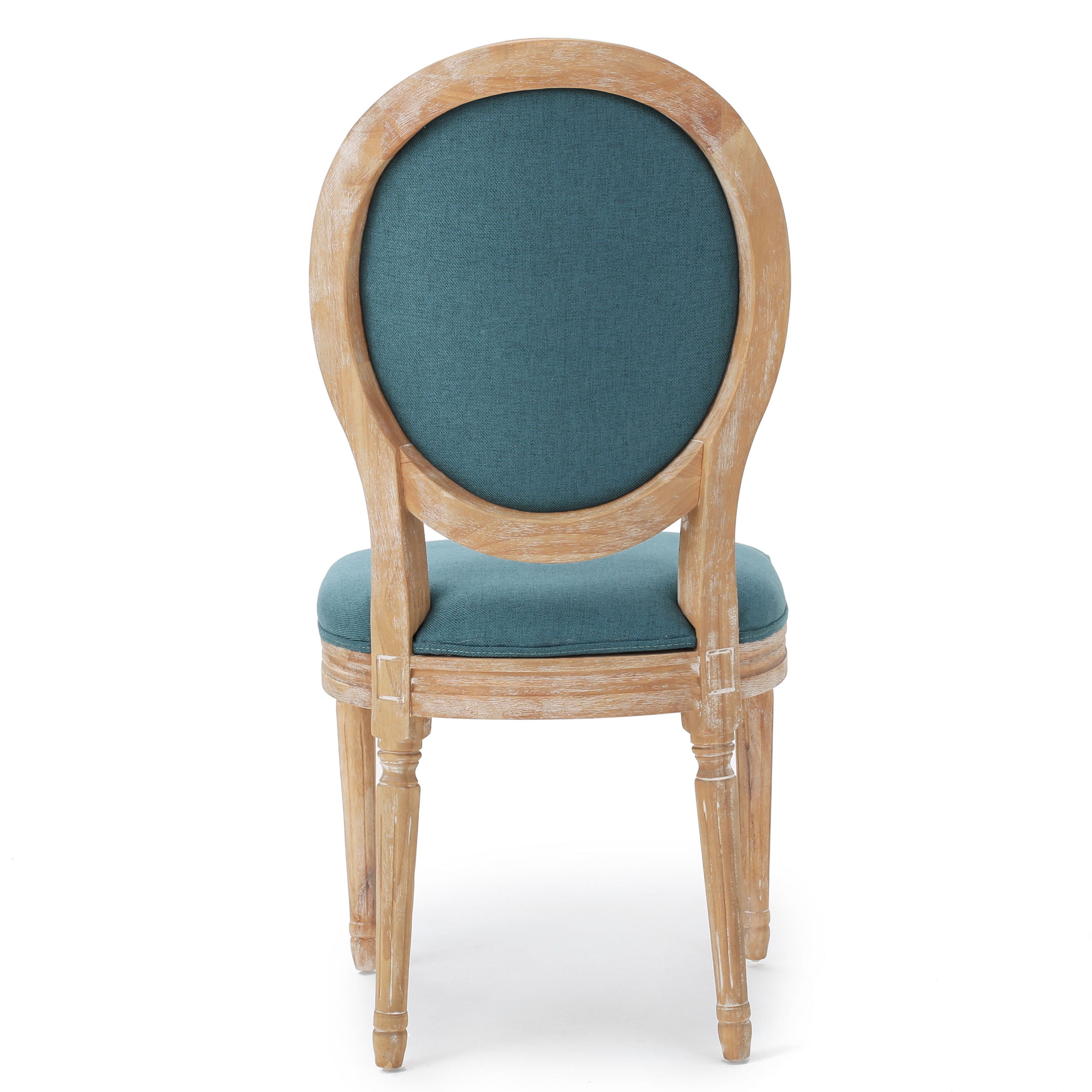 Noble House Karter Indoor French Fabric Dining Chairs, Set of 4, Dark Teal - Image 8