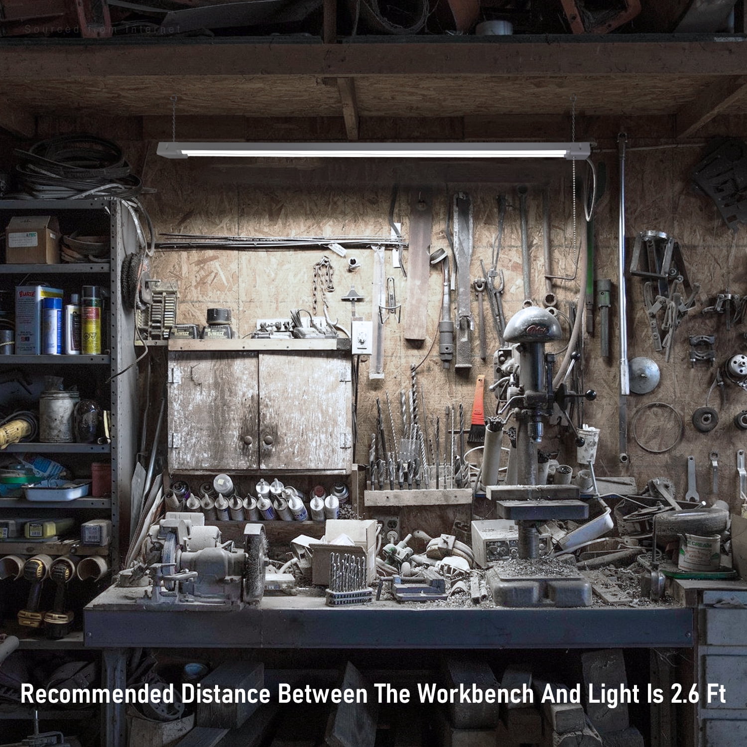 10 Pack LED Shop Light for Garage 4ft, Linkable, 5000K Daylight, 40W, Surface Mount & Suspended Mount - Image 3