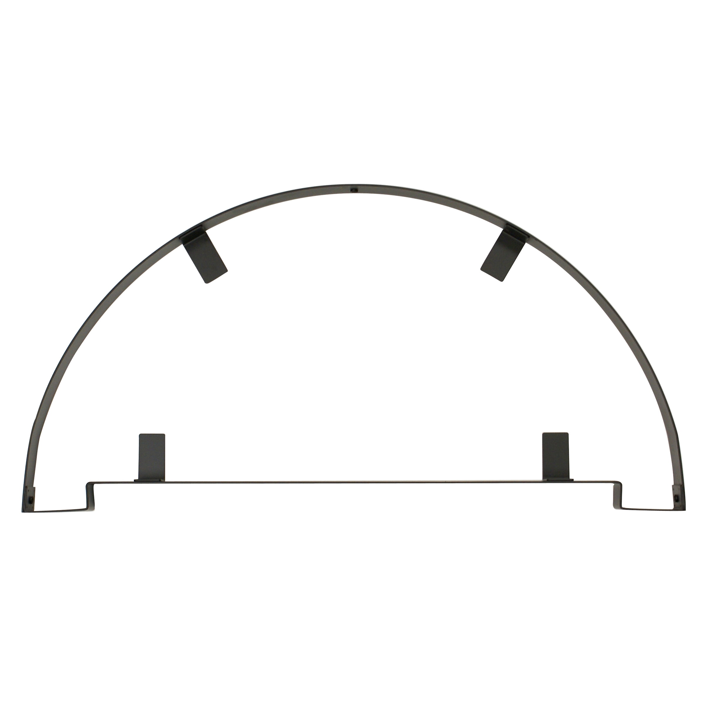 Range Kleen CW6002 Enameled Double Shelf 12 inches Tall Wall Mounted Pot Rack - Black - Image 4