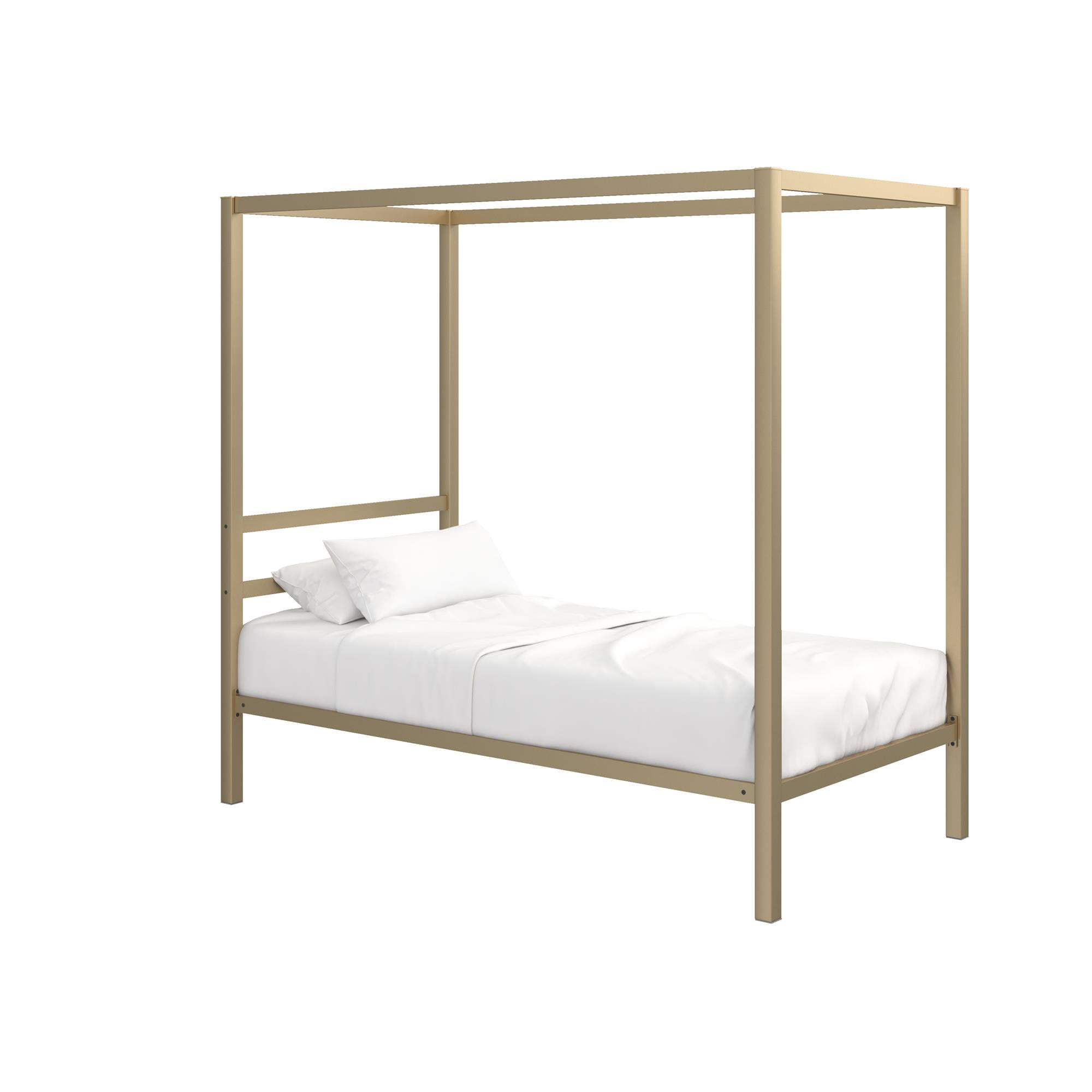 DHP Modern Metal Canopy Platform Bed Frame, Twin, Gold - Image 5
