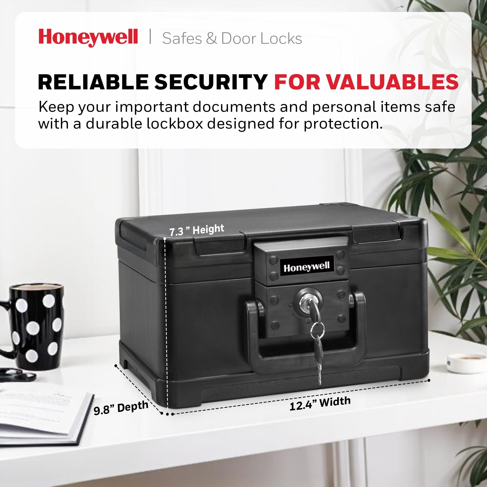 Honeywell 0.15 cu. ft. 30-Minute Fire Molded Chest with Key Lock, 1101 - Image 4