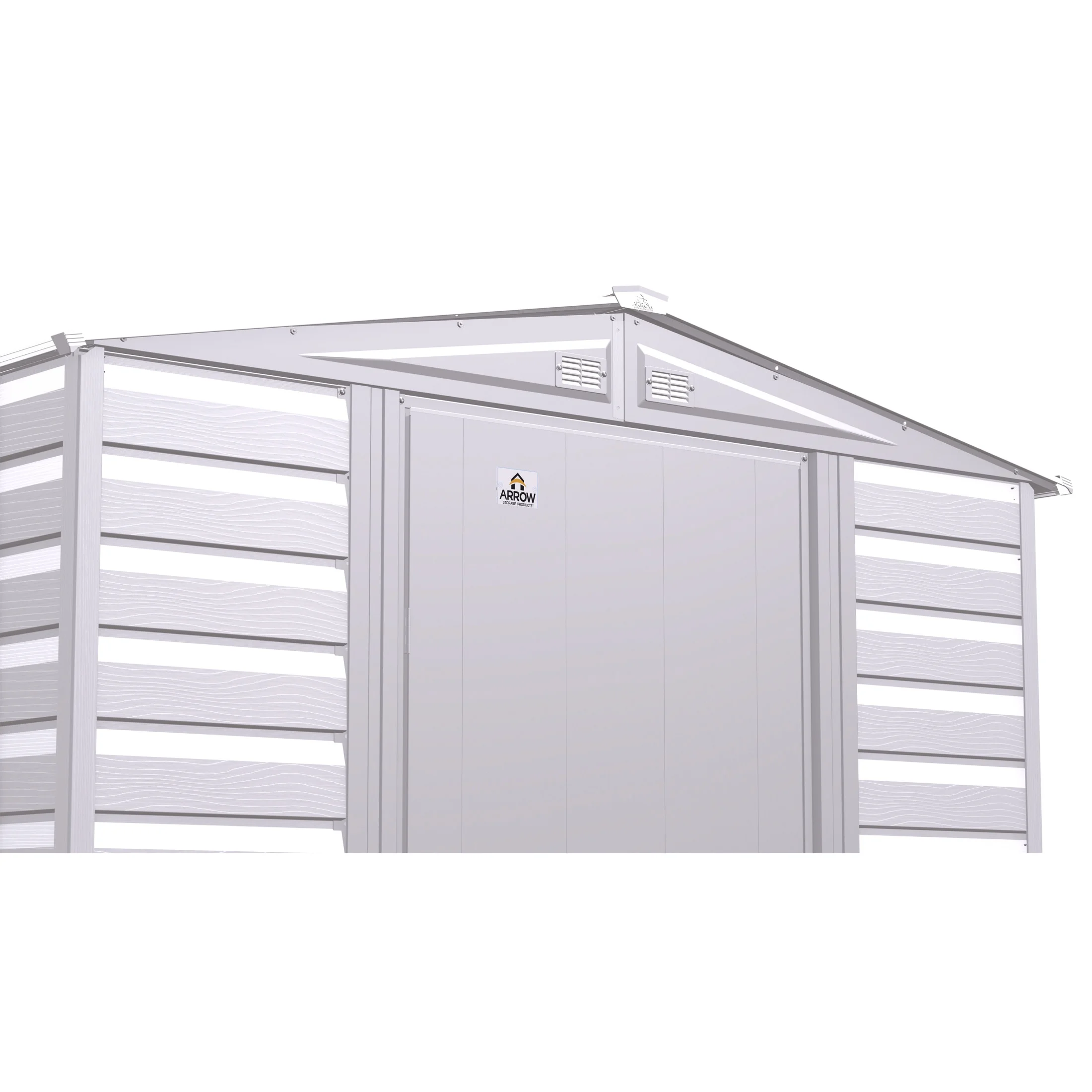 Arrow Select 6 x 7 x 7 ft Flute Grey Steel Storage Shed - Image 13