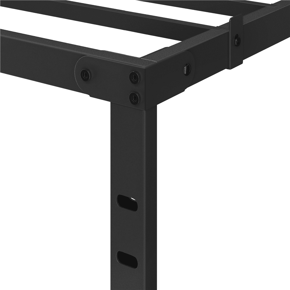 Yaheetech Queen Size 18'' Metal Platform Bed Frame with Steel Slat Support, Black - Image 8