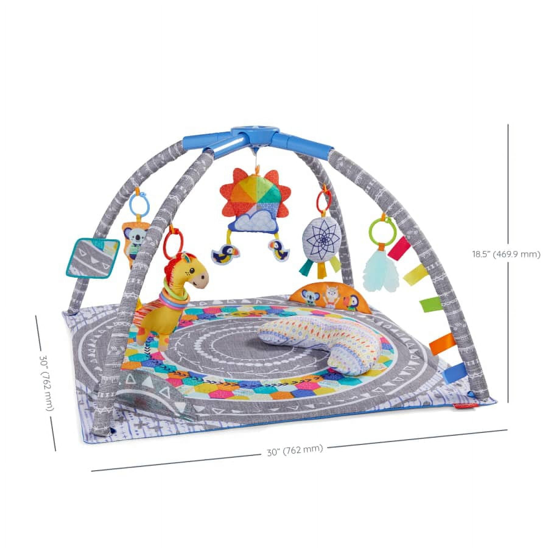 Infantino 4-in-1 Twist & Fold Musical Mobile Activity Gym, 6-12 Months, Blue Boho - Image 3