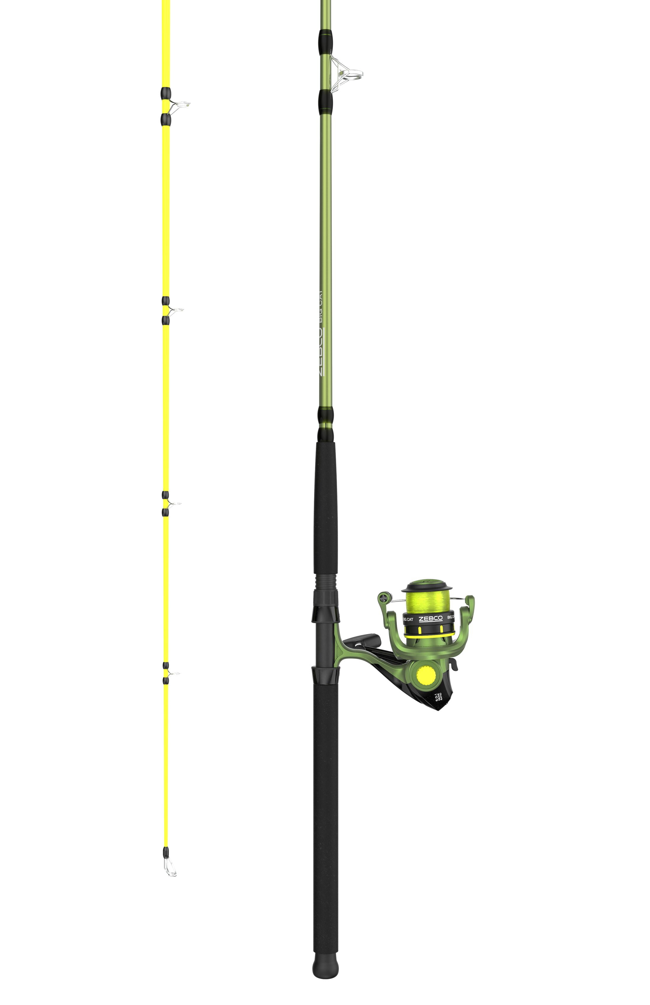 Zebco Big Cat Spinning Reel and Fishing Rod Combo, 7-Foot Rod, Size 60 Reel, Green - Image 3