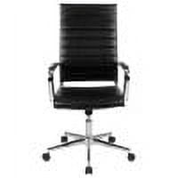 Flash Furniture Hansel Leather Soft High Back Swivel Office Desk Chair, Black - Image 5