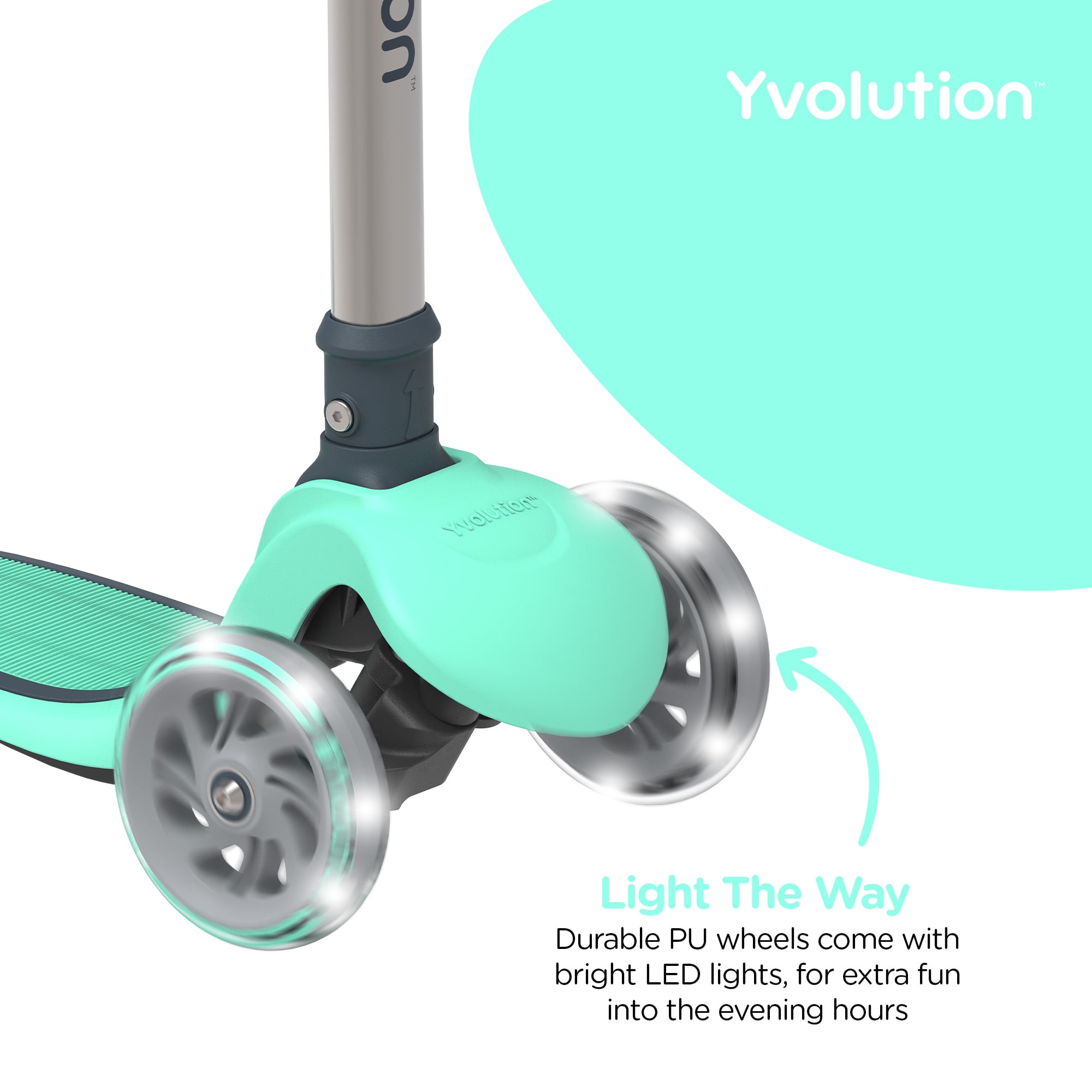 Yvolution Y Glider Air Kids Scooter - Green, Unisex - Image 6