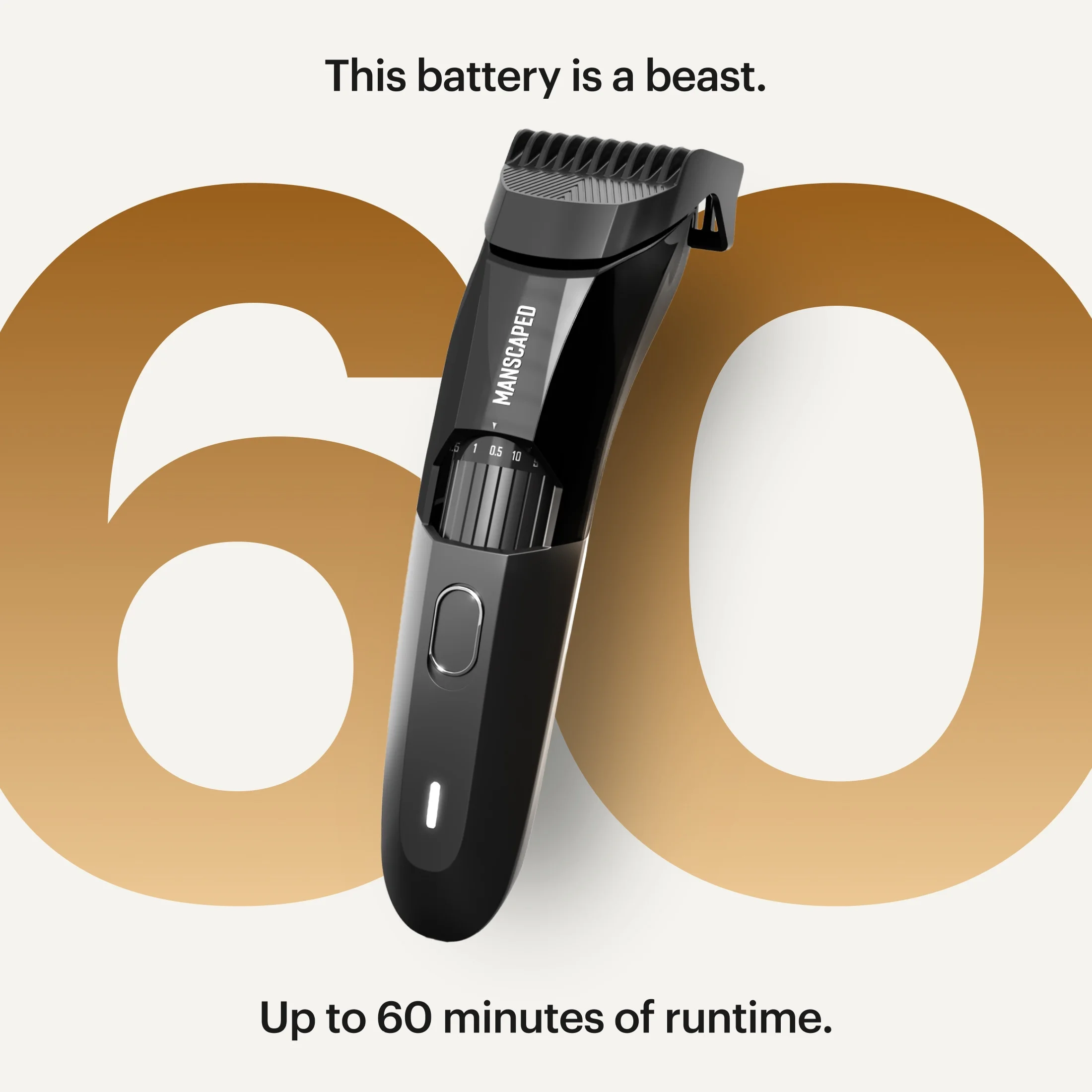 MANSCAPED® The Beard Hedger® Men's Cordless Electric Beard, Mustache, and Stubble Trimmer with Wooden Beard Comb - Image 4