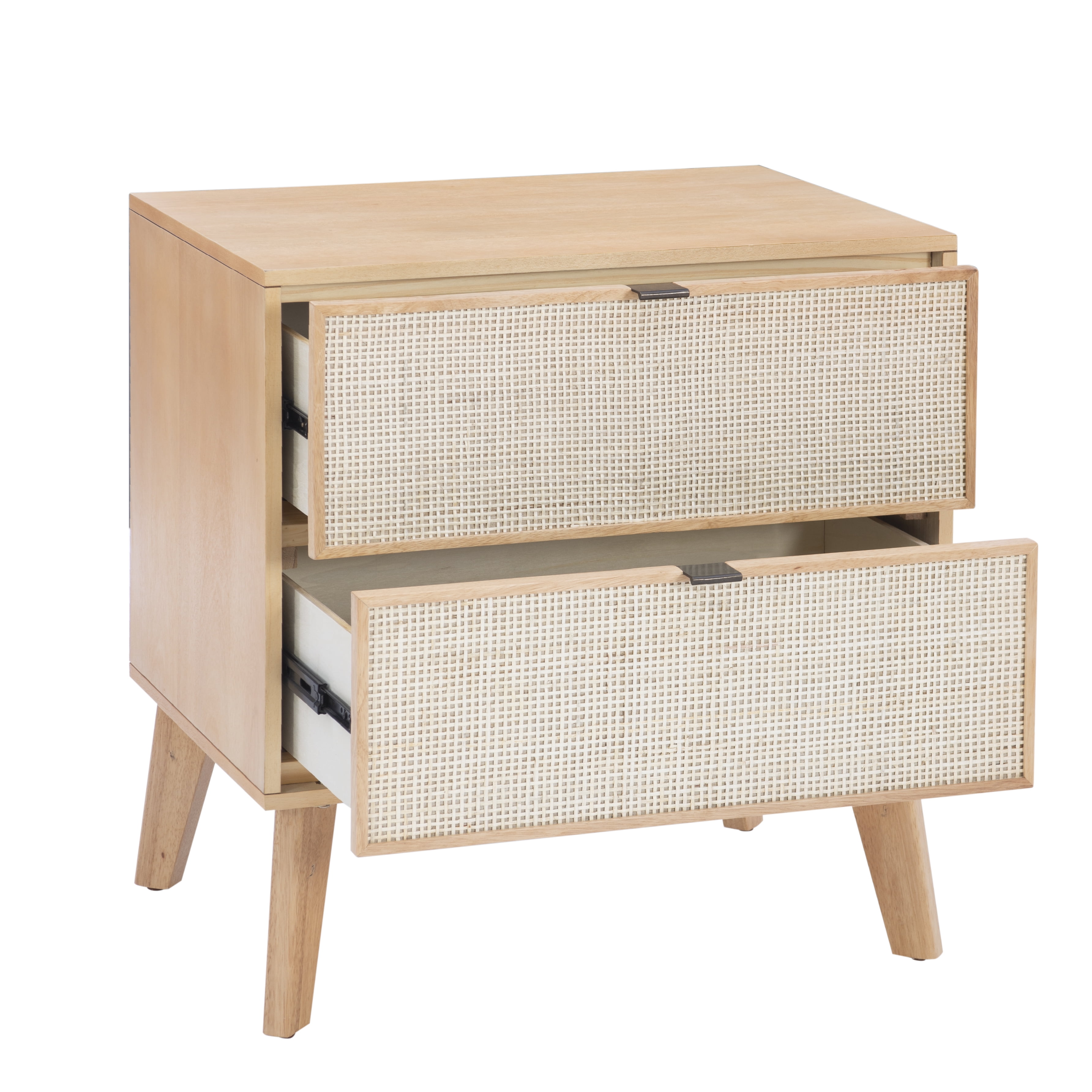 Powell Beelner 2-Drawer Nightstand, Natural Cane - Image 7