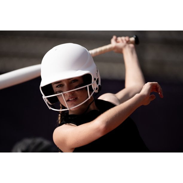 RIP-IT Vision Pro Matte Softball Helmet, White - Image 4