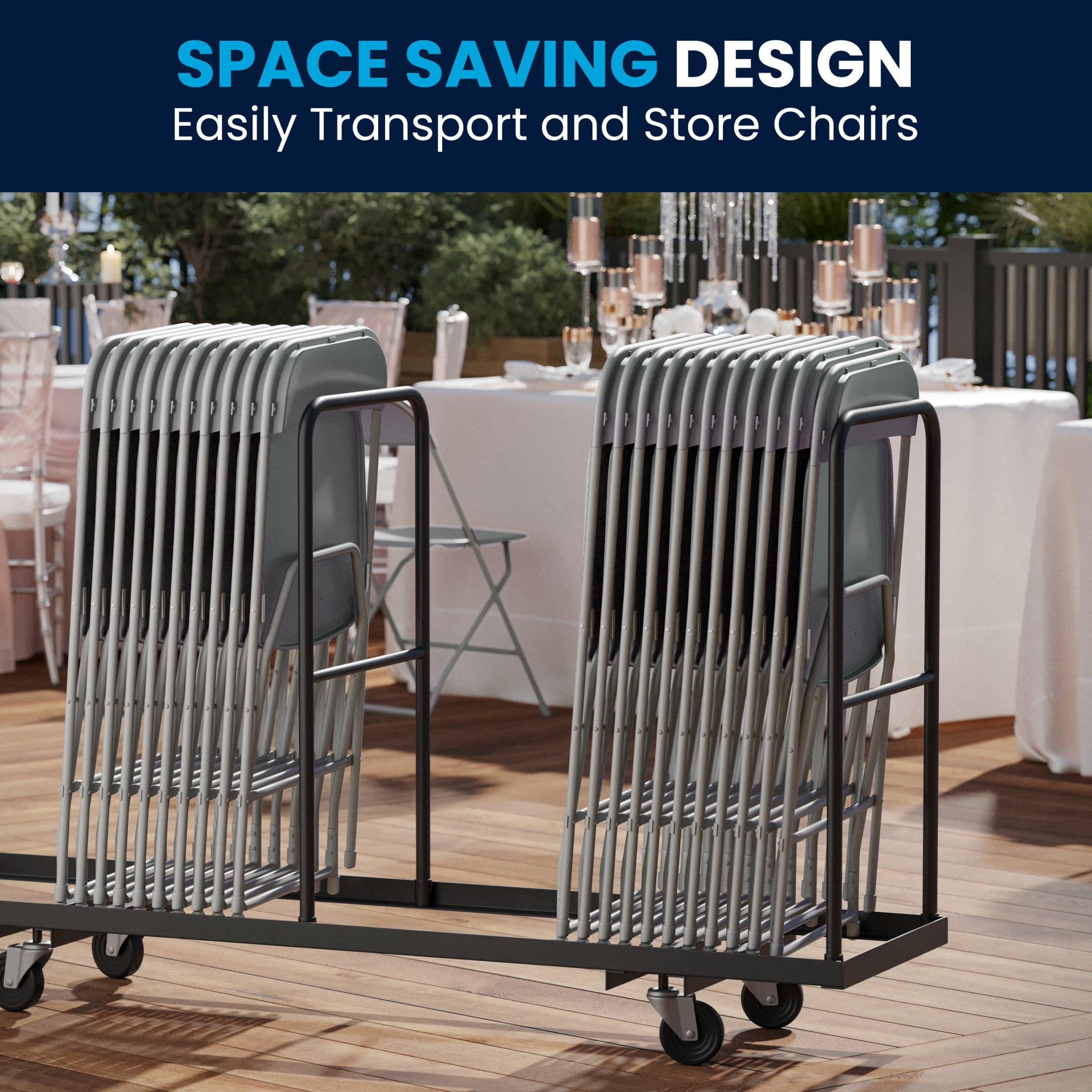 Flash Furniture Hercules Series Plastic Folding Event Chairs for Adults, Set of 10, Gray - Image 11