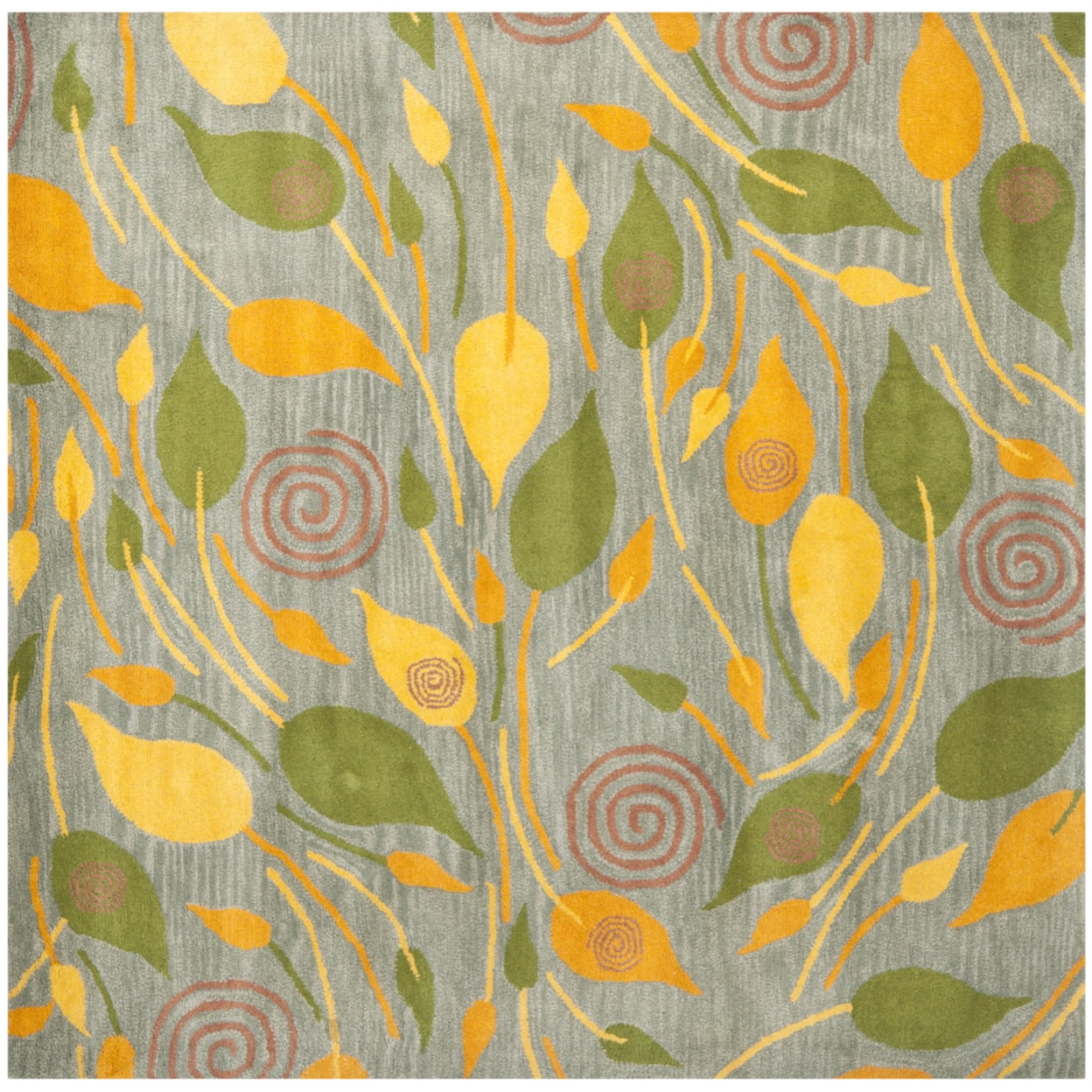 SAFAVIEH Soho Cantor Abstract Wool Area Rug, Grey/Multi, 3'6" x 5'6" - Image 7