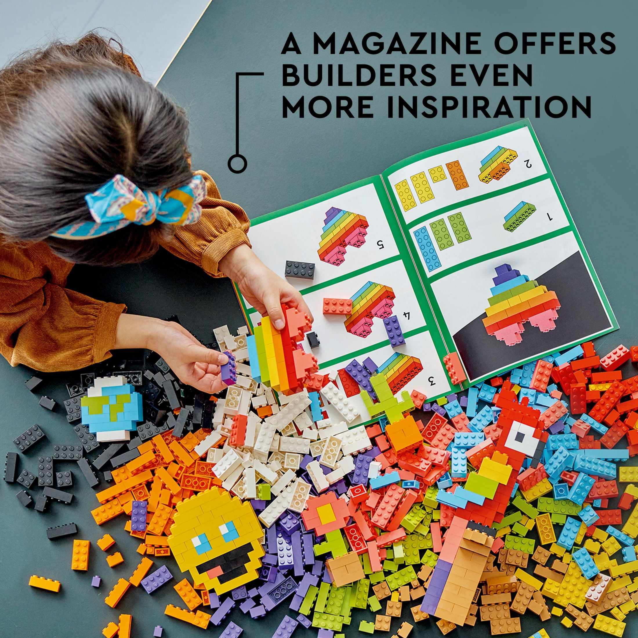 LEGO Classic Lots of Bricks Construction Toy Set 11030, Build a Smiley Emoji, Parrot, Flowers & More, Creative Gift for Kids, Boys, Girls ages 5 Plus - Image 2