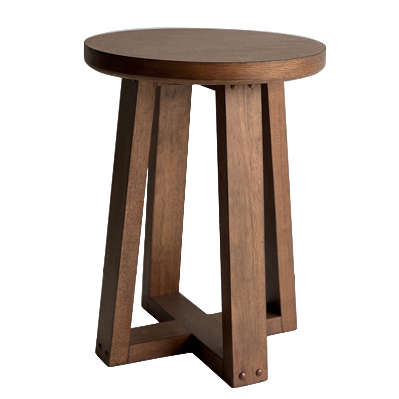 Better Homes & Gardens Ezra Round End Table, Walnut Finish - Image 9