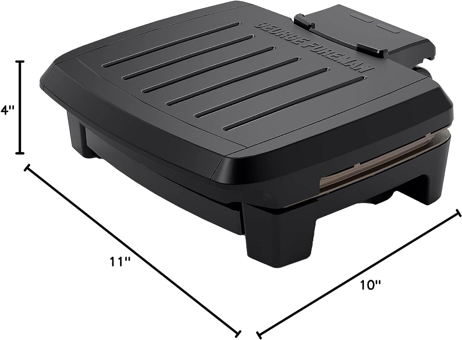 George Foreman GRES060BZ Contact Submersible? Grill, NEW Dishwasher Safe, Wash the Entire Grill, Easy-to-Clean Nonstick, Black/Bronze - Image 8