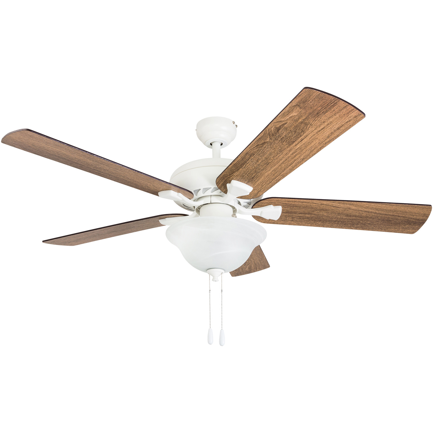 Prominence Home 50673-35 Elm Creek Farmhouse 52-Inch Canary White Indoor Ceiling Fan, LED Bowl Light with Barnwood/Tumbleweed Blades - Image 5