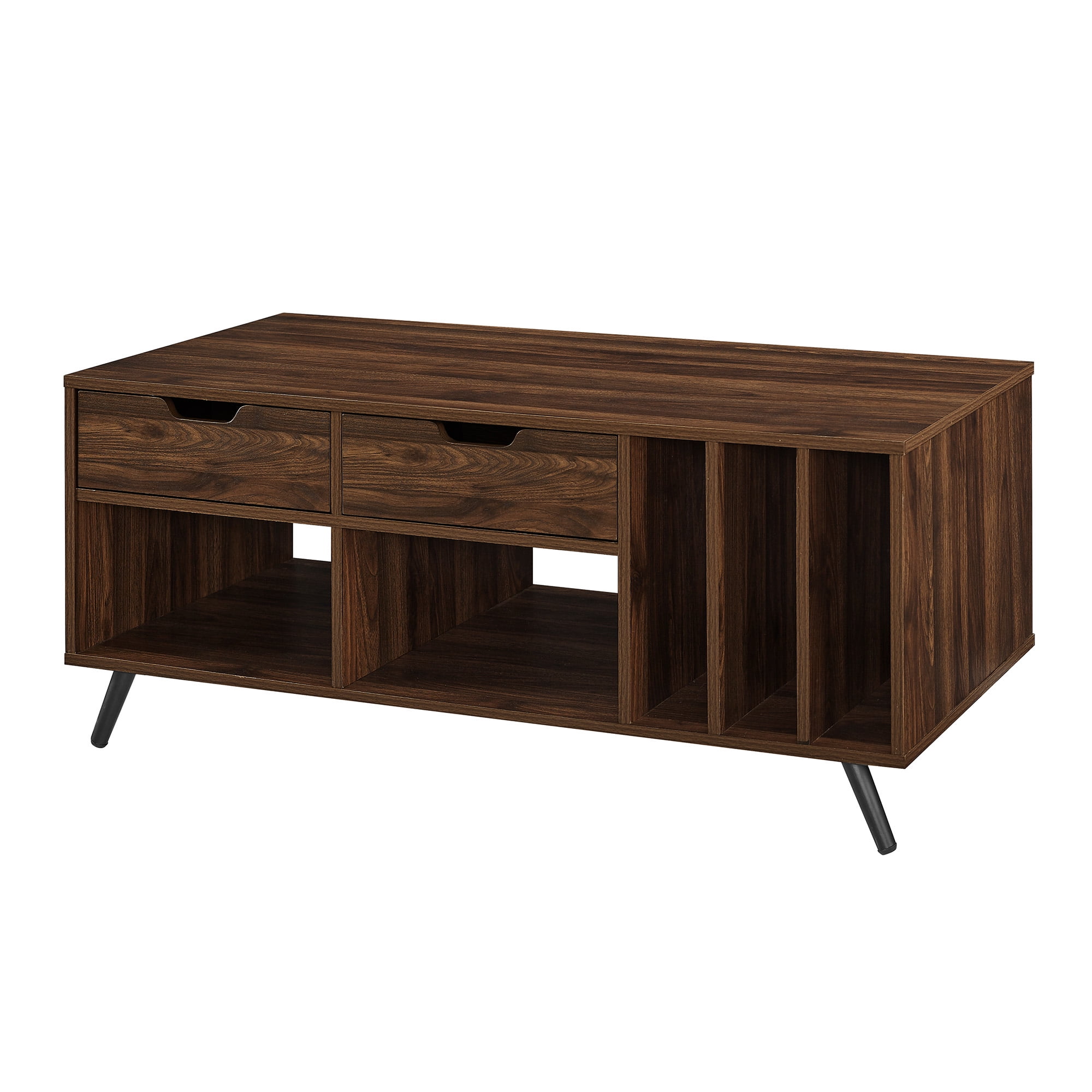 Dark Walnut 2 Drawer Storage Coffee Table by Manor Park - Image 5