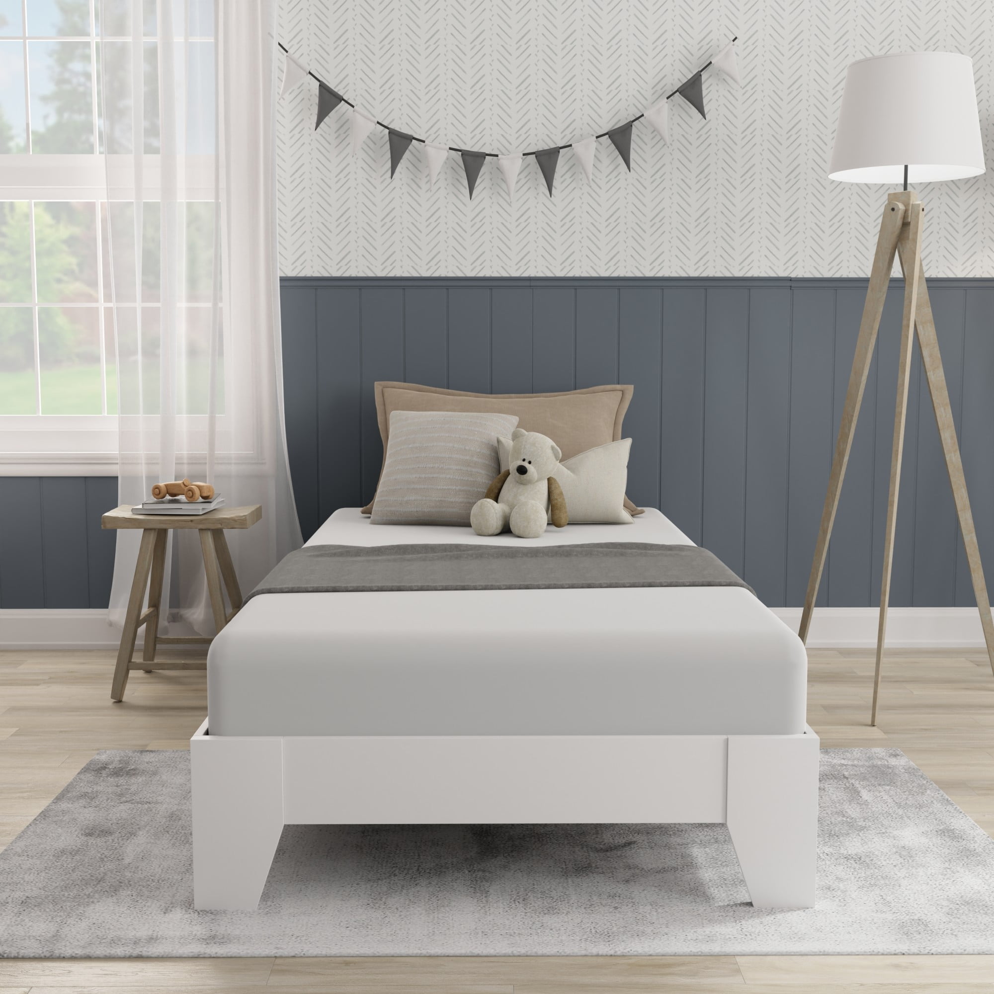 Hillsdale Casey Twin Wood Platform Bed, White - Image 11