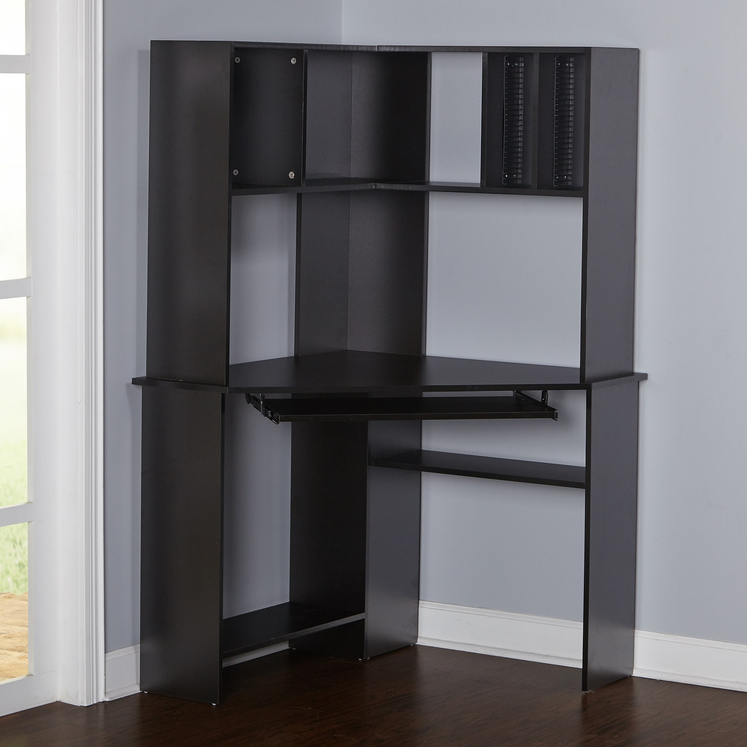 Morgan Computer Desk with Hutch, Multiple Colors - Image 4