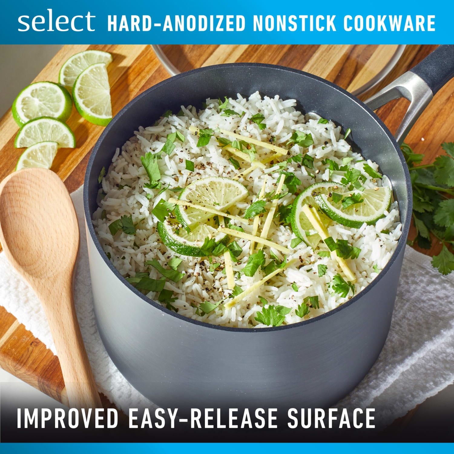 Select by Calphalon Hard-Anodized Nonstick 3.5 Qt. Sauce Pan with Lid - Image 2