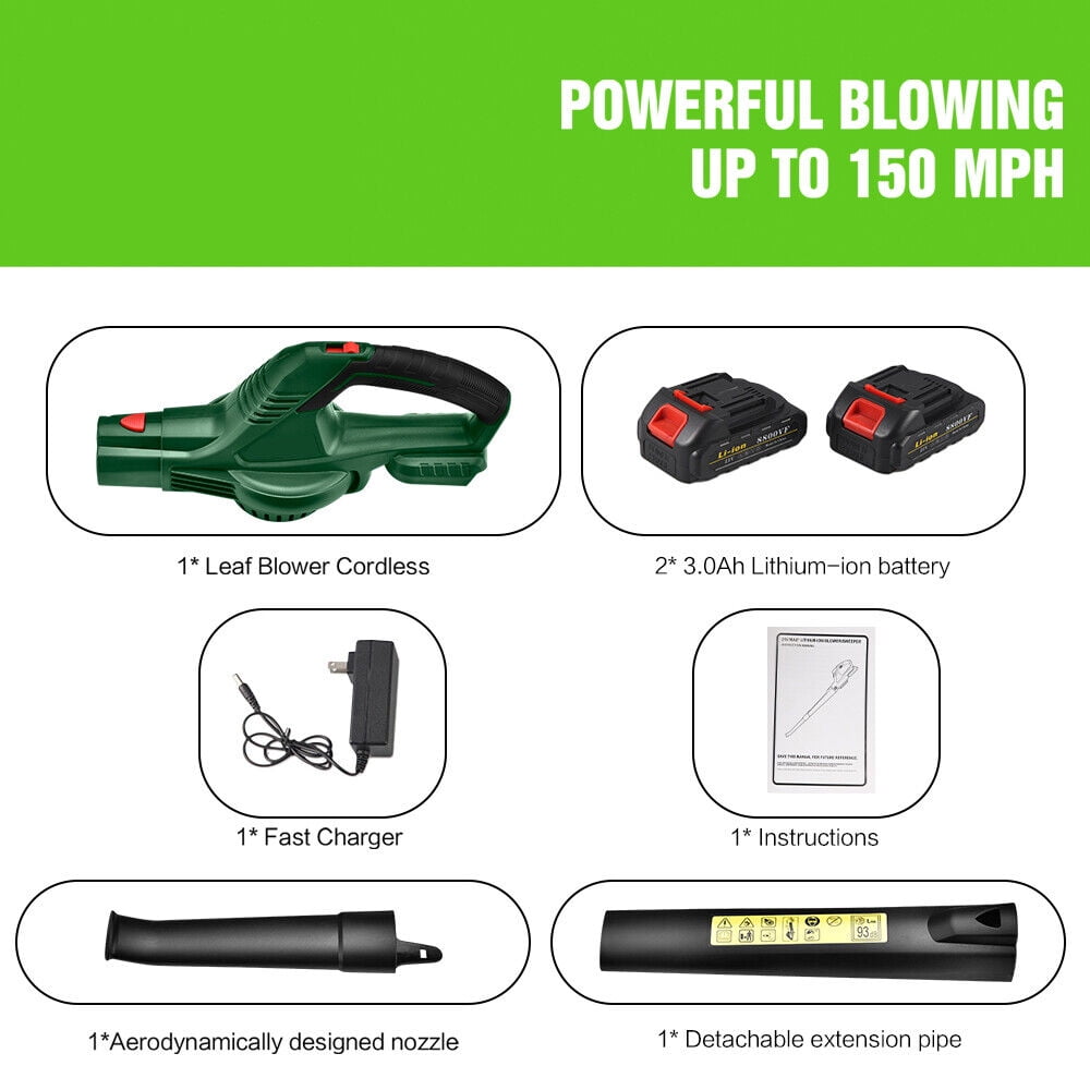 JahyShow Cordless Leaf Blower Battery Operated: 20V Electric Mini Handheld Leaf Blower - Lightweight Small Powerful Blower Battery Powered - Image 9